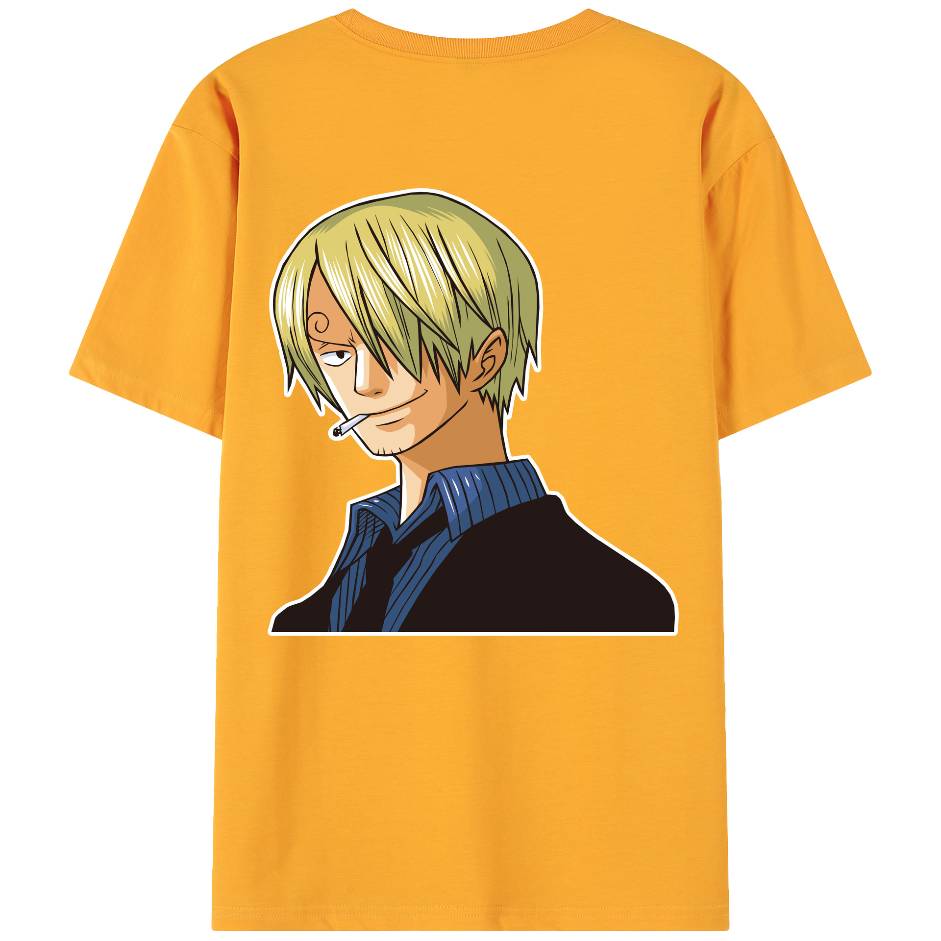 （画像用） ワンピース サンジ ONE PIECE Sanji 綿100％ メンズ半袖Tシャツ（バックプリント） 通気性