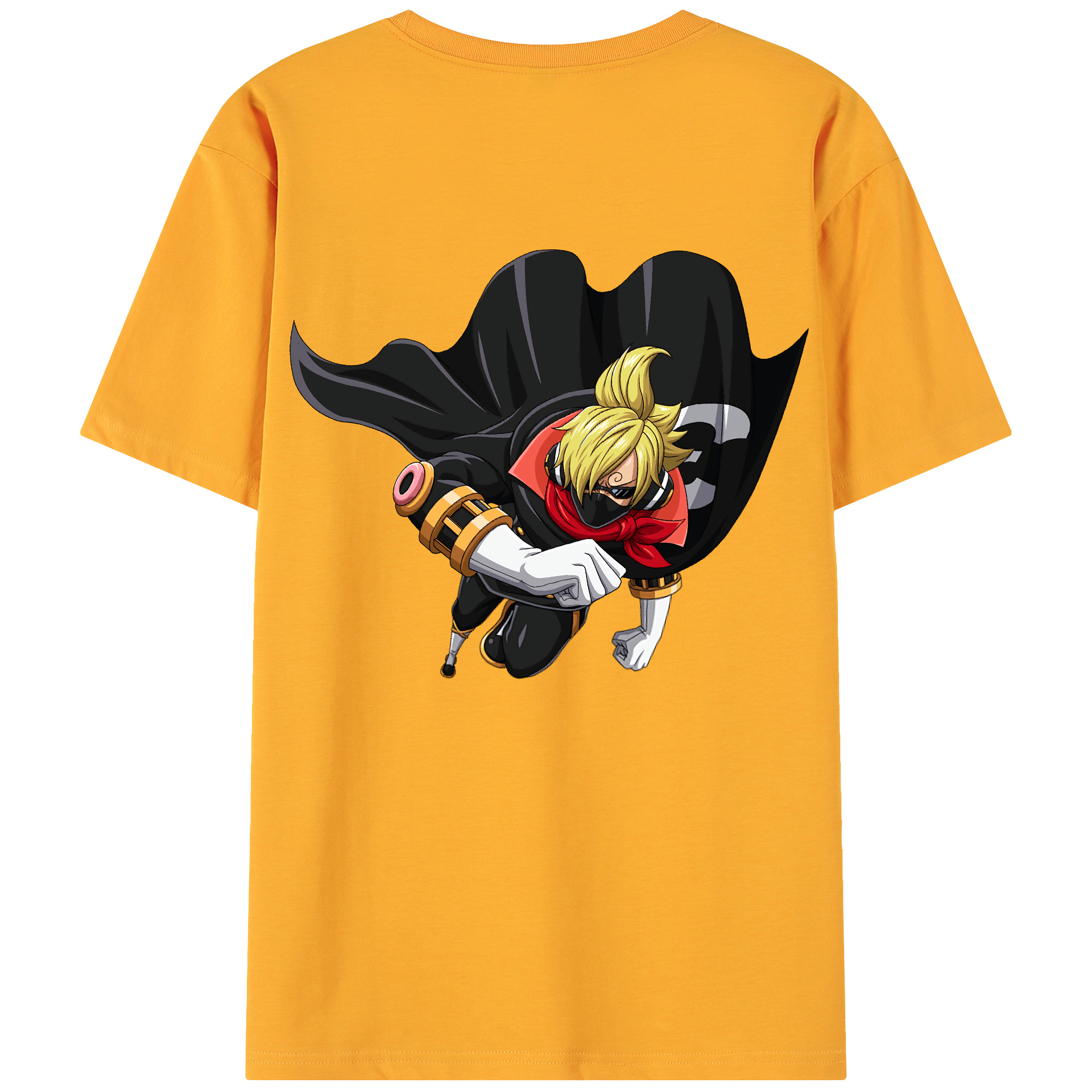 （画像用） ワンピース サンジ ONE PIECE Sanji 綿100％ メンズ半袖Tシャツ（バックプリント） 通気性