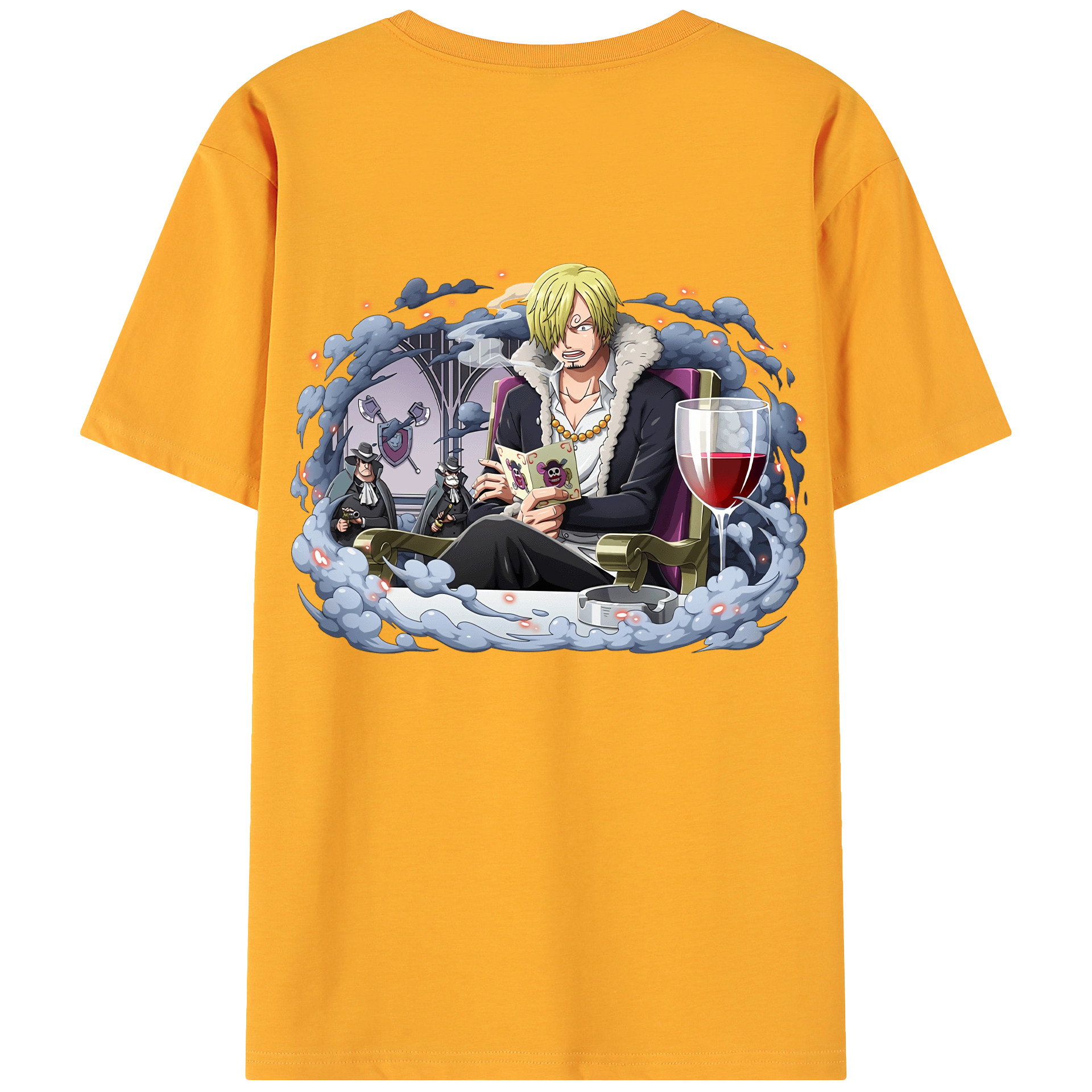 （画像用） ワンピース サンジ ONE PIECE Sanji 綿100％ メンズ半袖Tシャツ（バックプリント） 通気性