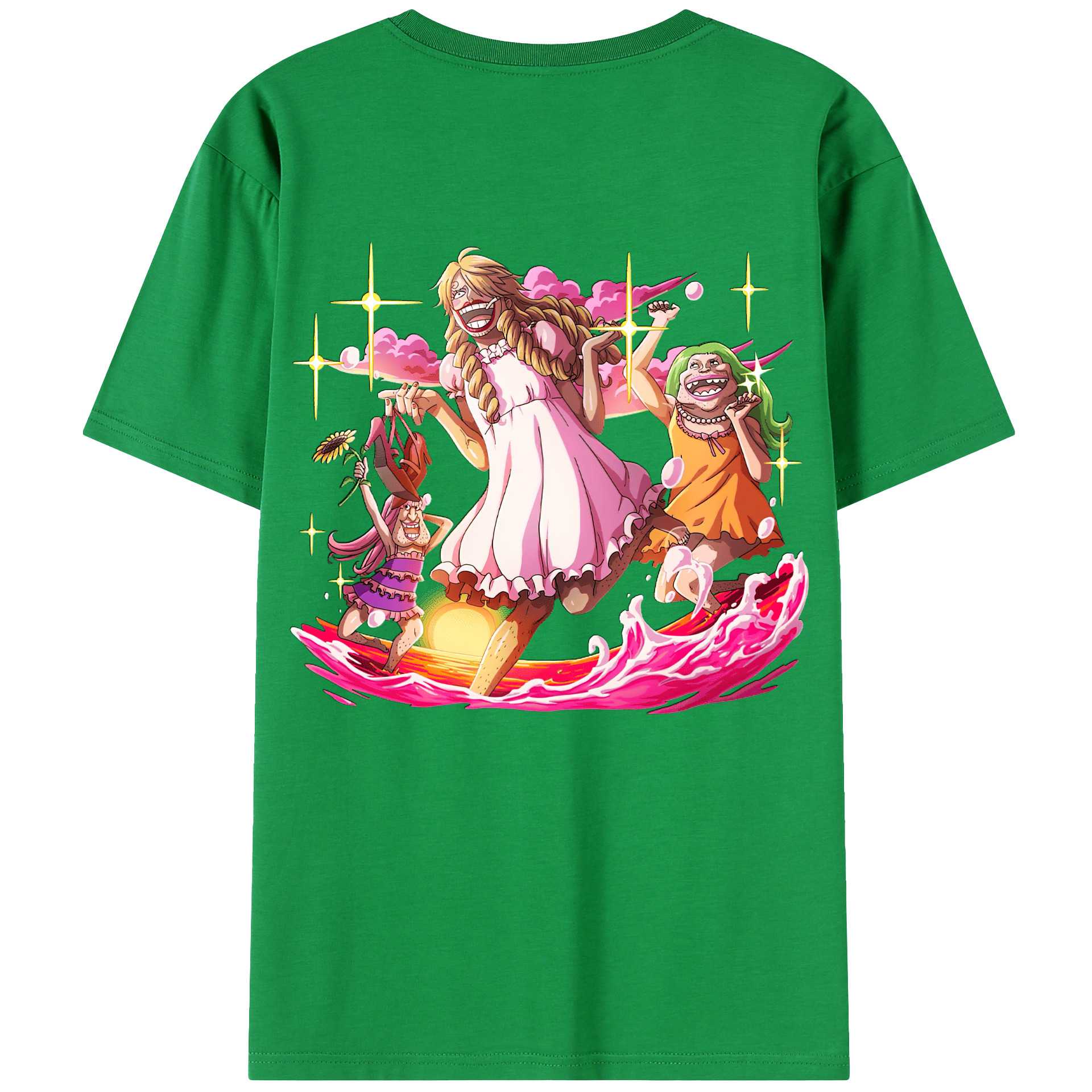 （画像用） ワンピース サンジ ONE PIECE Sanji 綿100％ メンズ半袖Tシャツ（バックプリント） 通気性