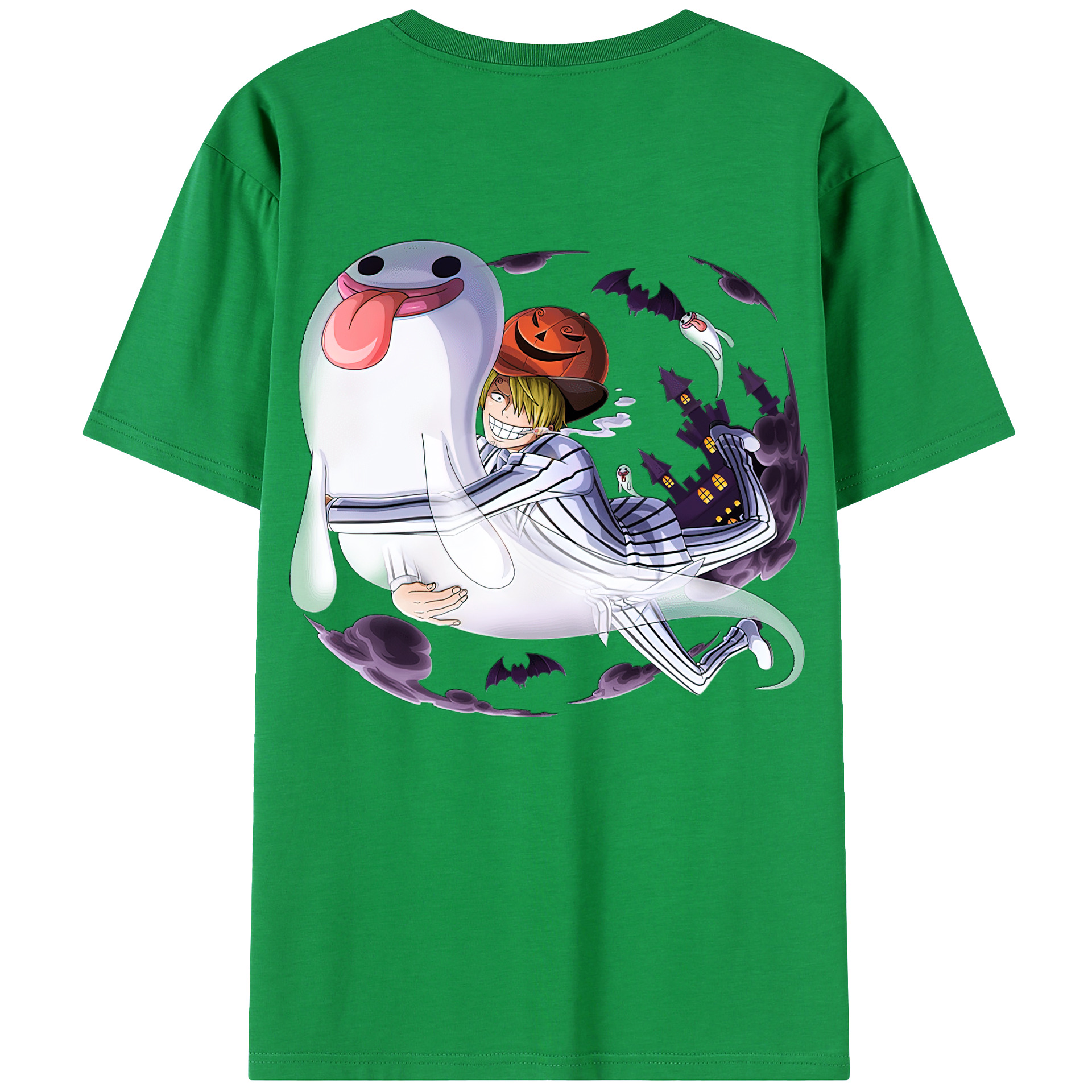 （画像用） ワンピース サンジ ONE PIECE Sanji 綿100％ メンズ半袖Tシャツ（バックプリント） 通気性