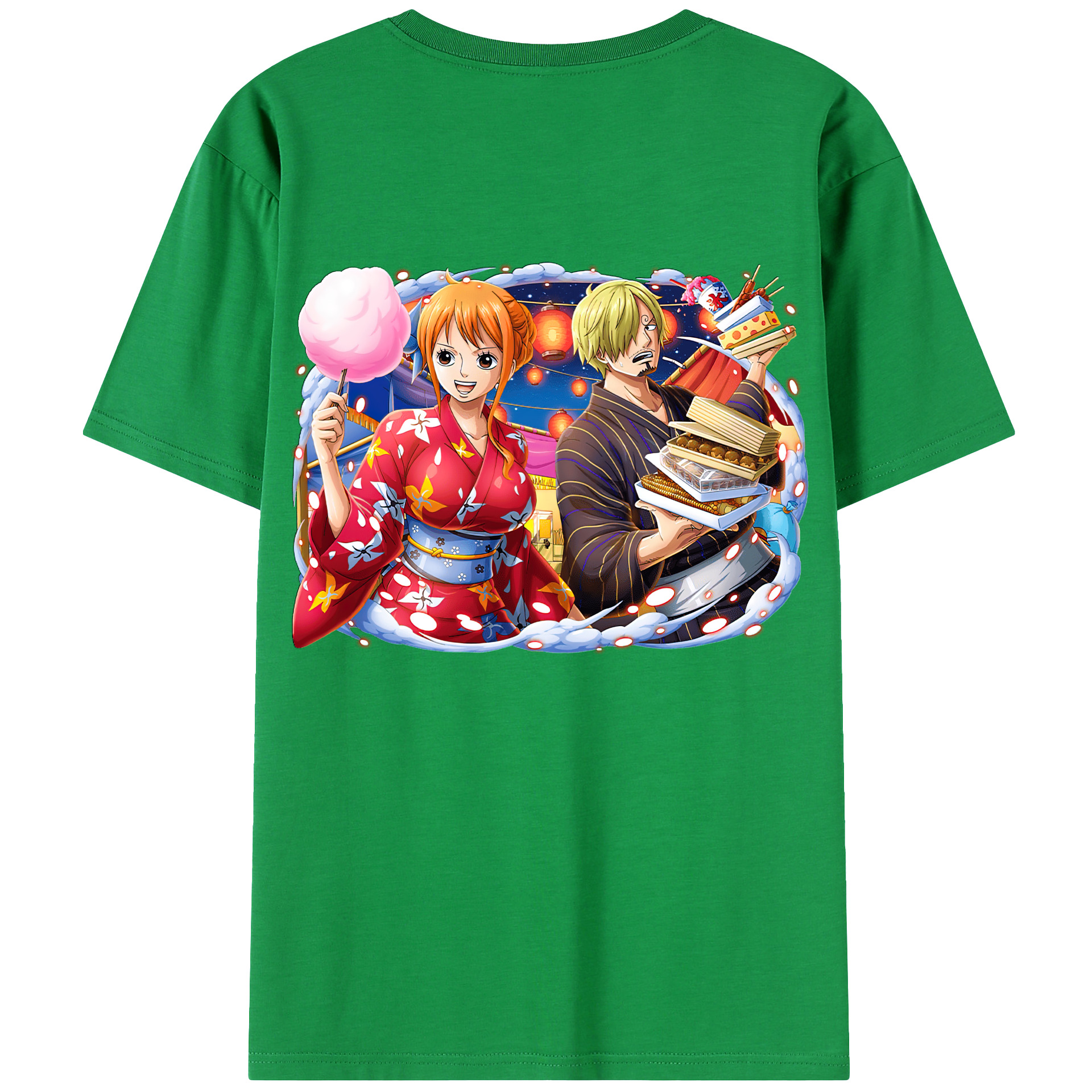 （画像用） ワンピース サンジ ONE PIECE Sanji 綿100％ メンズ半袖Tシャツ（バックプリント） 通気性