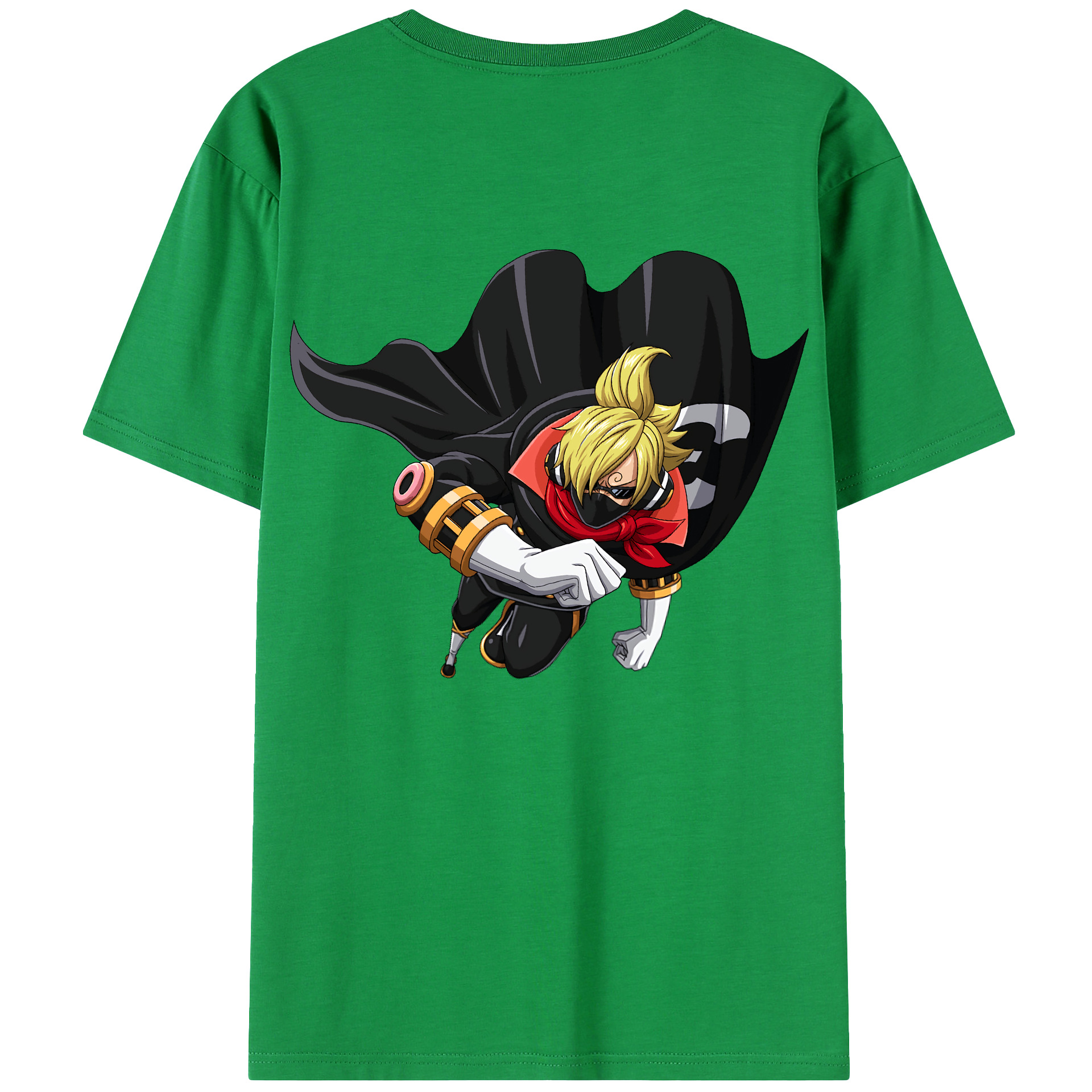 （画像用） ワンピース サンジ ONE PIECE Sanji 綿100％ メンズ半袖Tシャツ（バックプリント） 通気性