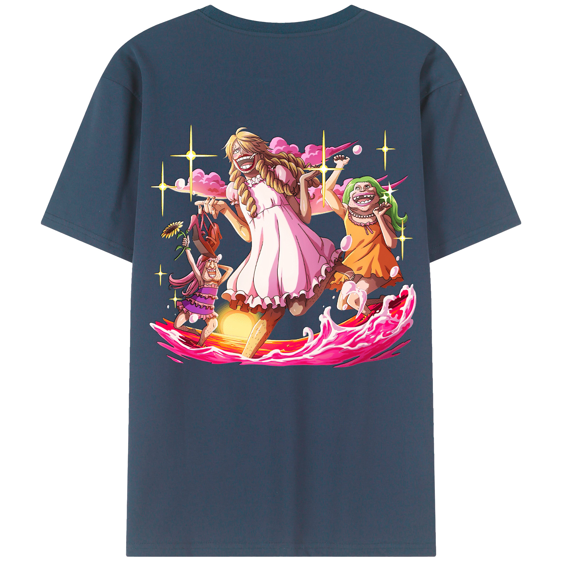 （画像用） ワンピース サンジ ONE PIECE Sanji 綿100％ メンズ半袖Tシャツ（バックプリント） 通気性