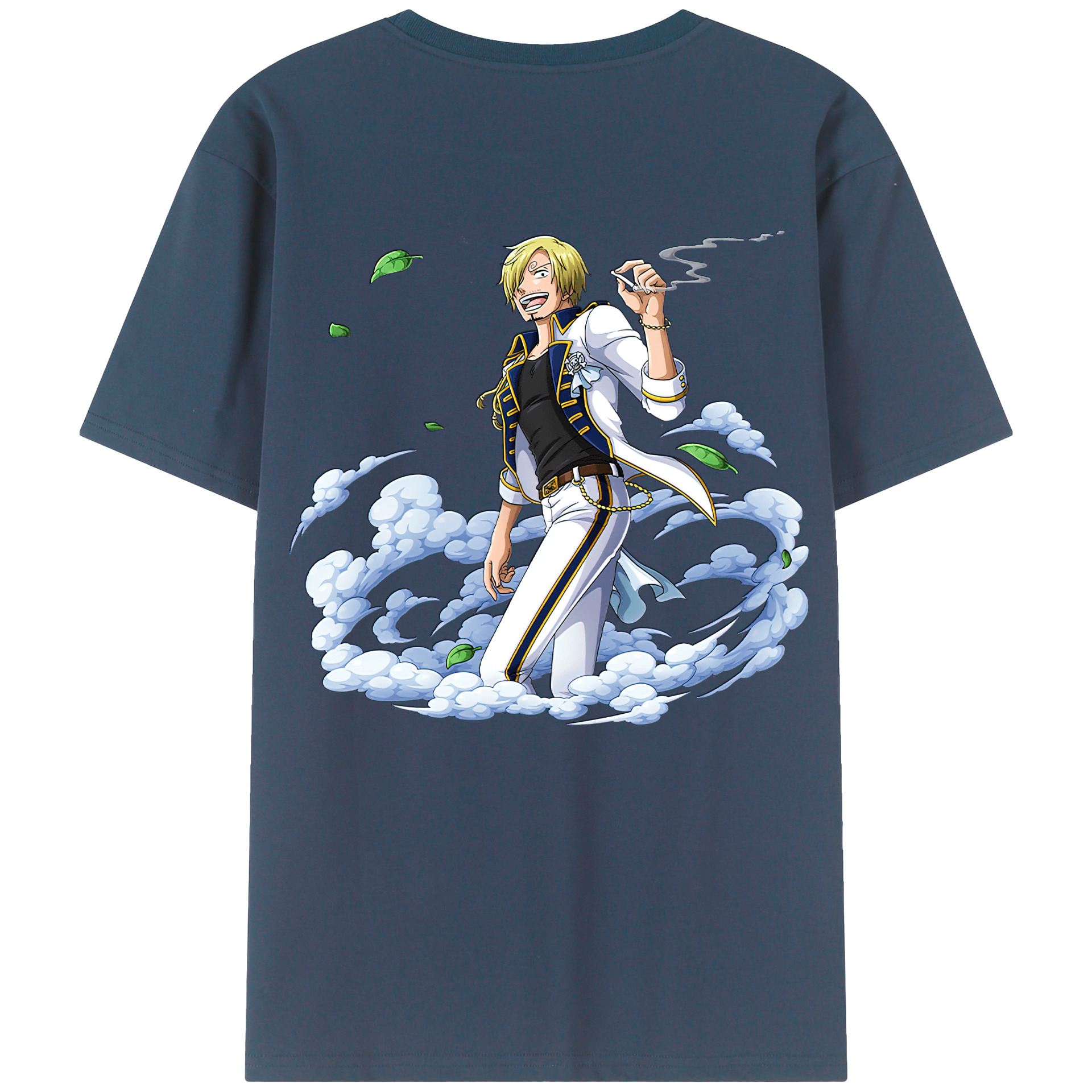 （画像用） ワンピース サンジ ONE PIECE Sanji 綿100％ メンズ半袖Tシャツ（バックプリント） 通気性