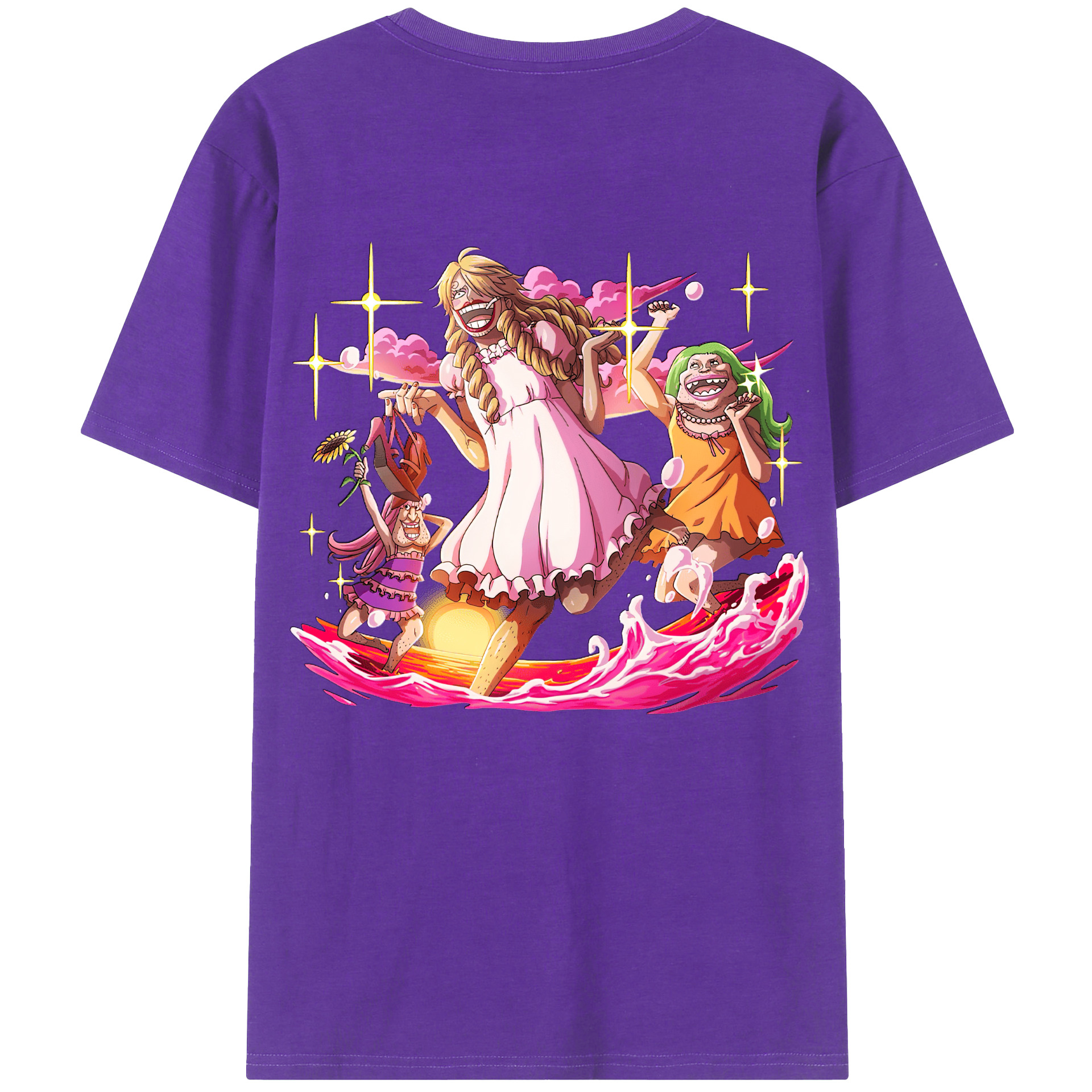 （画像用） ワンピース サンジ ONE PIECE Sanji 綿100％ メンズ半袖Tシャツ（バックプリント） 通気性