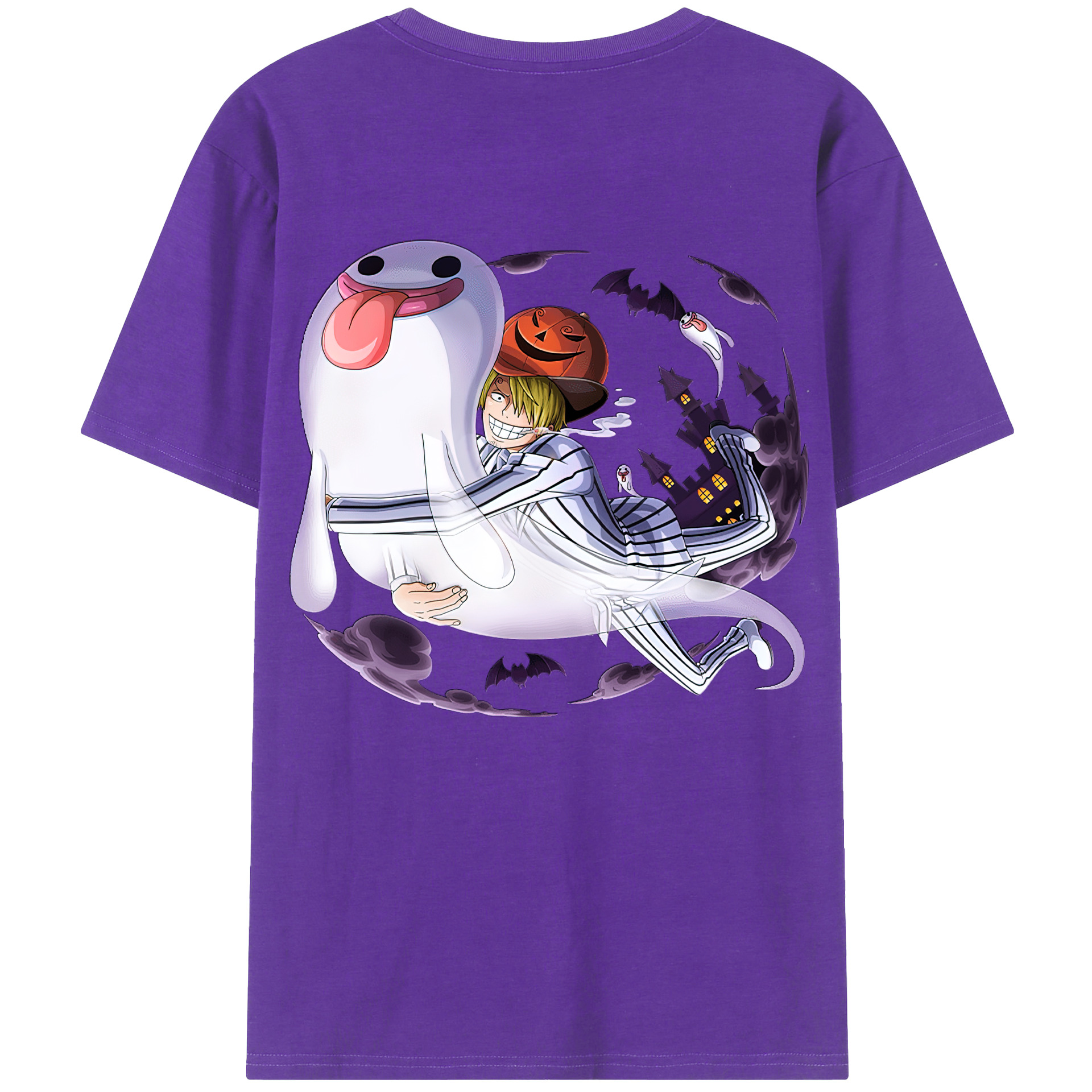 （画像用） ワンピース サンジ ONE PIECE Sanji 綿100％ メンズ半袖Tシャツ（バックプリント） 通気性