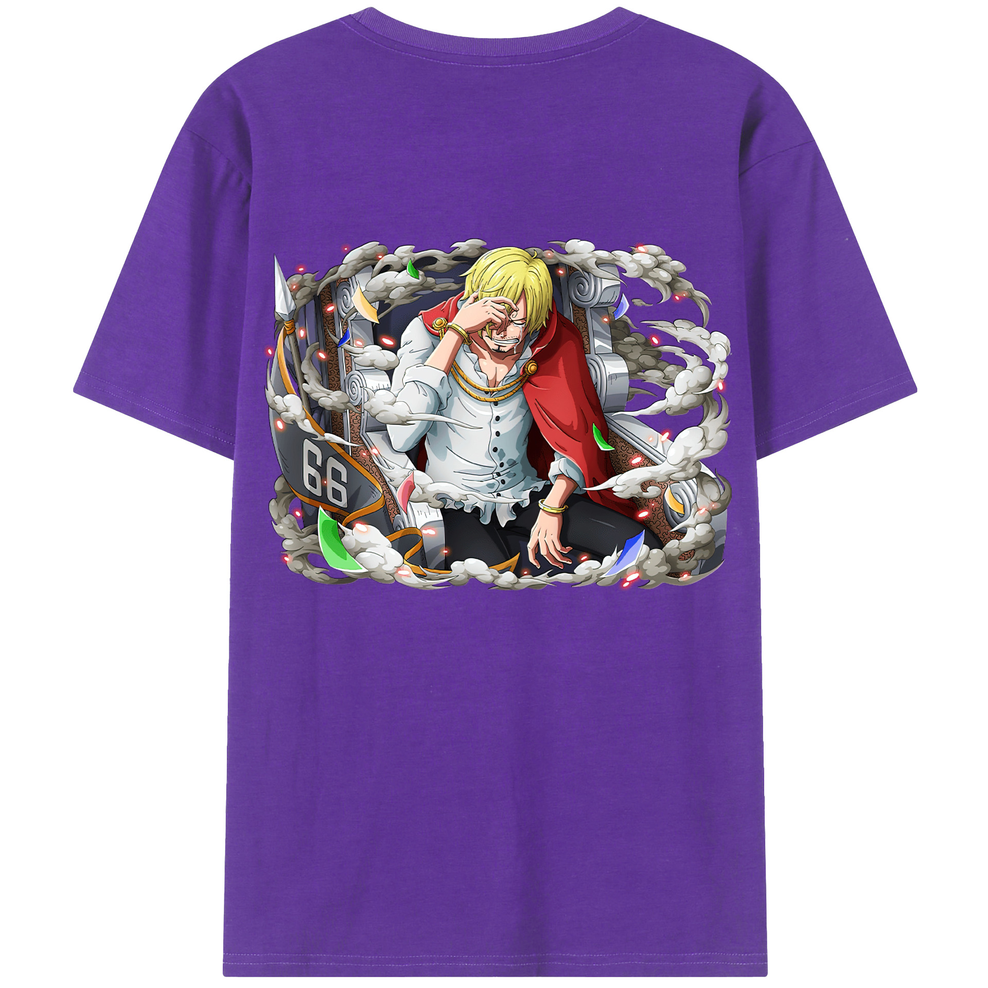 （画像用） ワンピース サンジ ONE PIECE Sanji 綿100％ メンズ半袖Tシャツ（バックプリント） 通気性