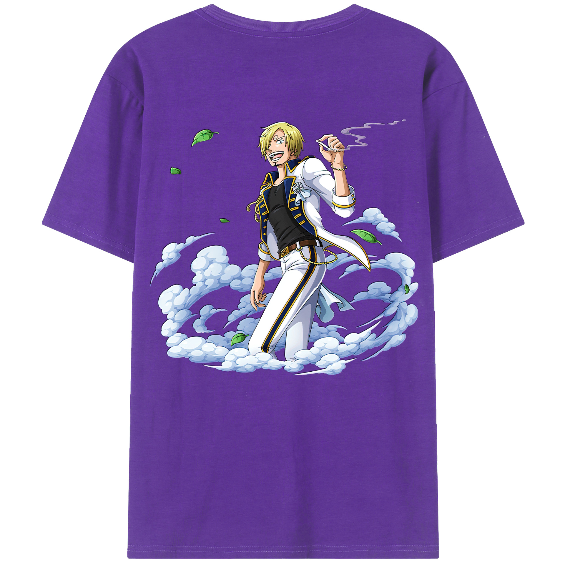 （画像用） ワンピース サンジ ONE PIECE Sanji 綿100％ メンズ半袖Tシャツ（バックプリント） 通気性
