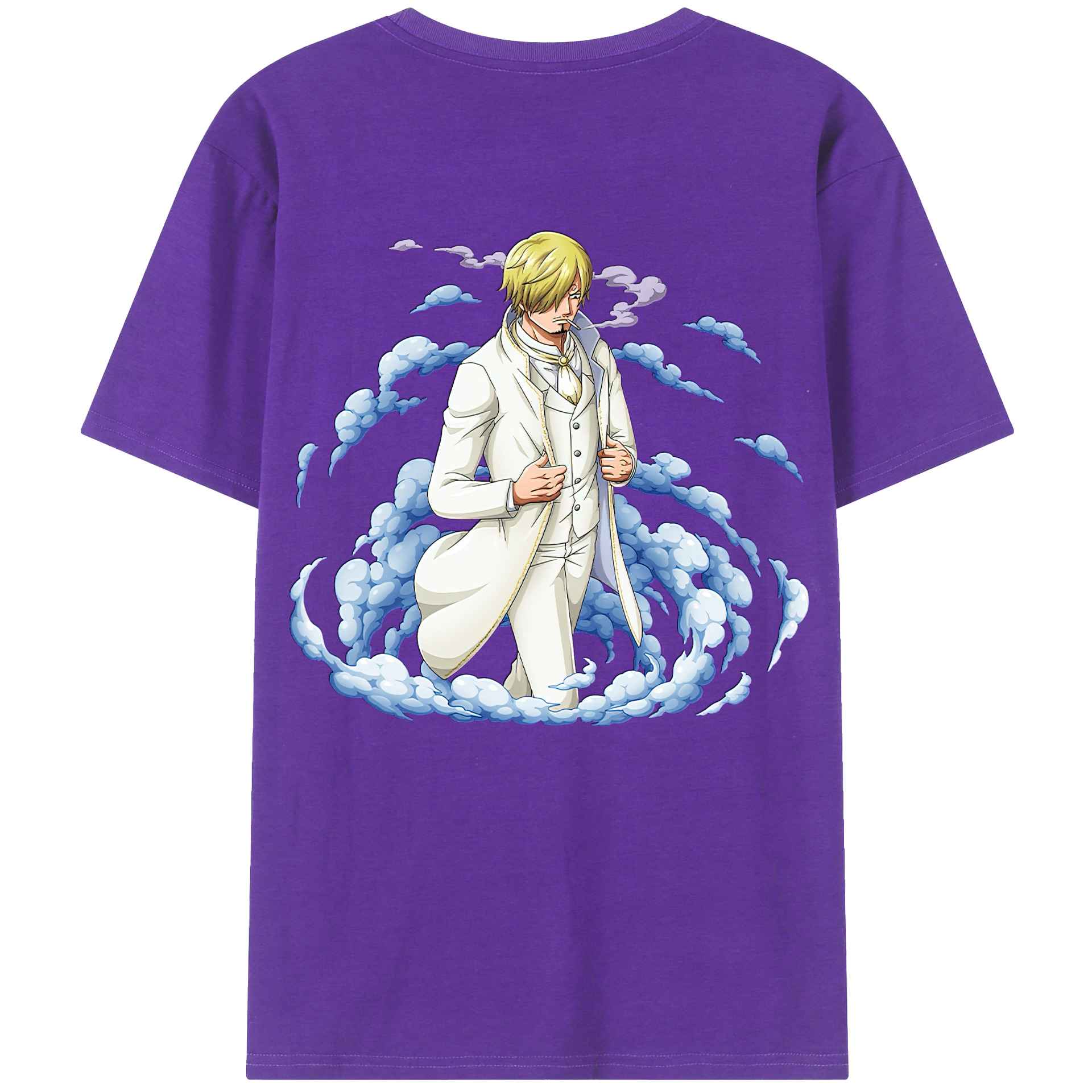 （画像用） ワンピース サンジ ONE PIECE Sanji 綿100％ メンズ半袖Tシャツ（バックプリント） 通気性