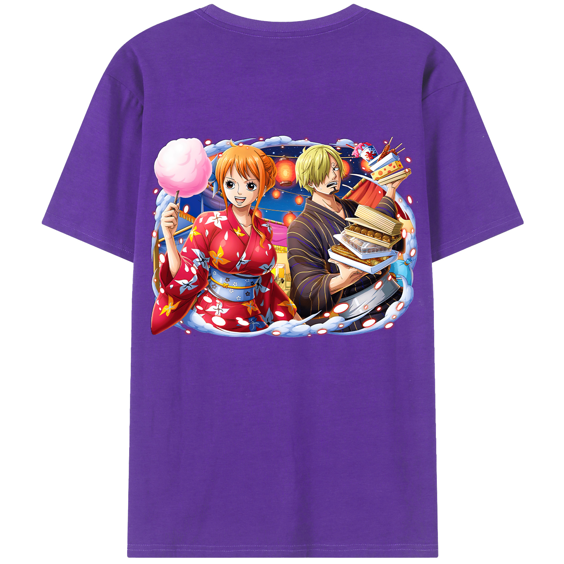 （画像用） ワンピース サンジ ONE PIECE Sanji 綿100％ メンズ半袖Tシャツ（バックプリント） 通気性