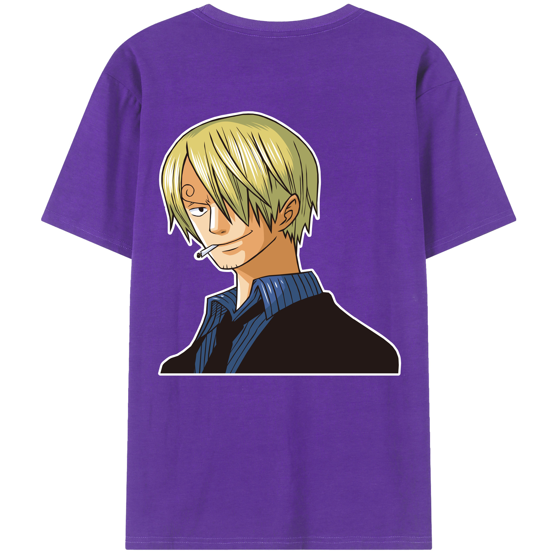 （画像用） ワンピース サンジ ONE PIECE Sanji 綿100％ メンズ半袖Tシャツ（バックプリント） 通気性