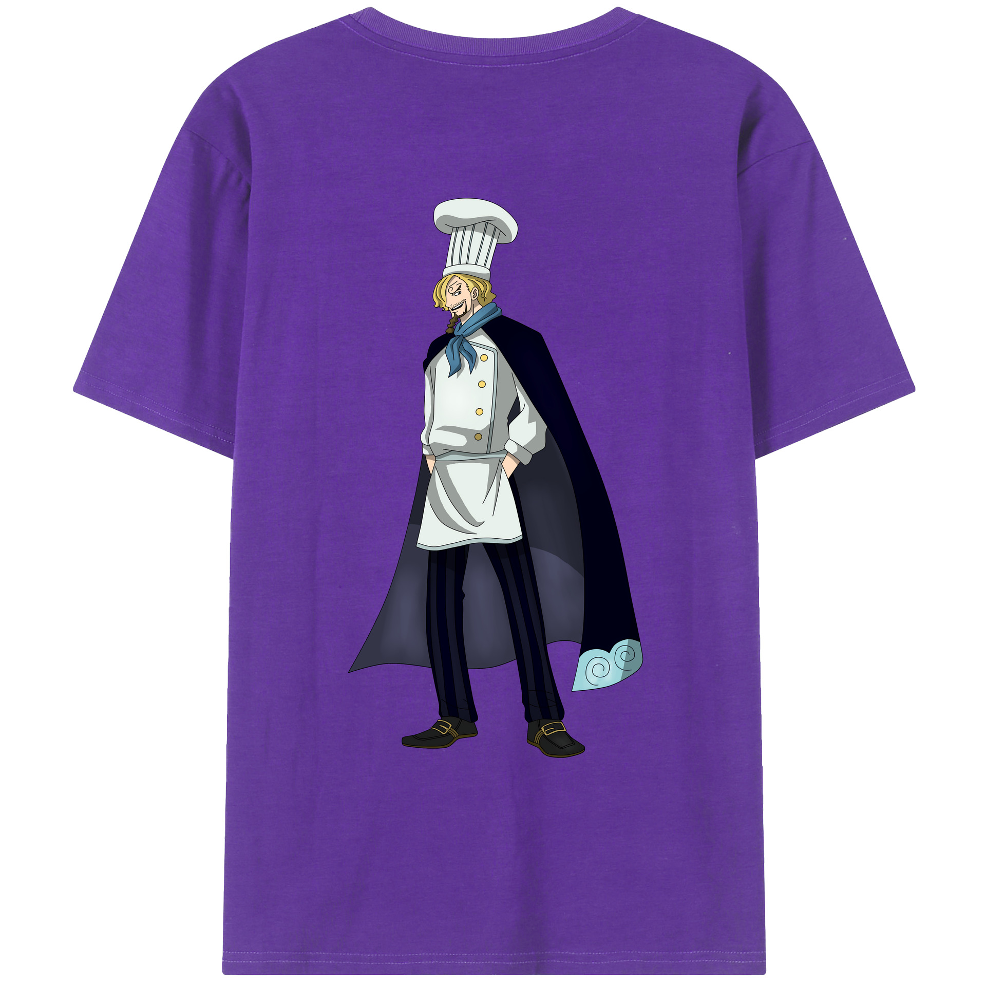 （画像用） ワンピース サンジ ONE PIECE Sanji 綿100％ メンズ半袖Tシャツ（バックプリント） 通気性