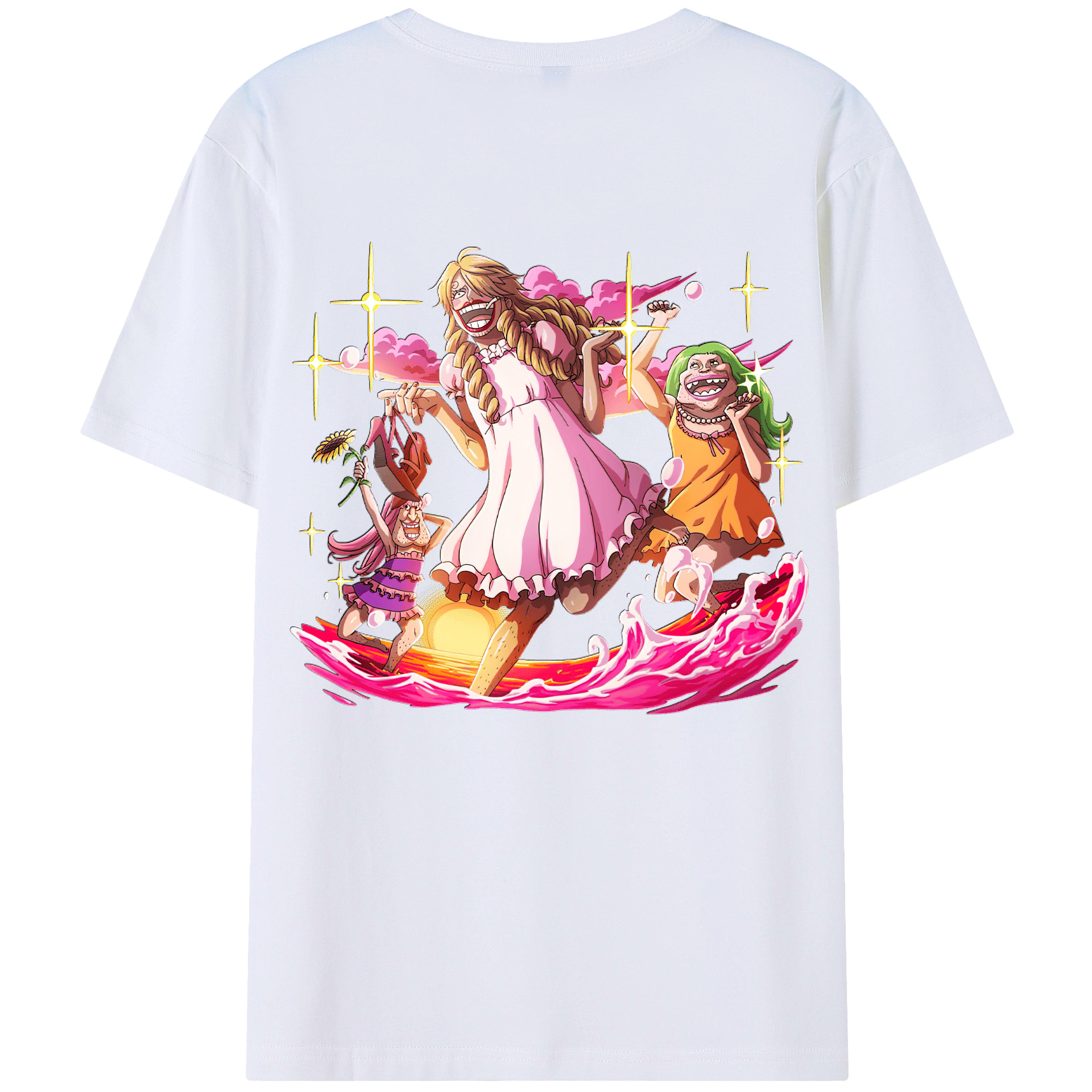 （画像用） ワンピース サンジ ONE PIECE Sanji 綿100％ メンズ半袖Tシャツ（バックプリント） 通気性