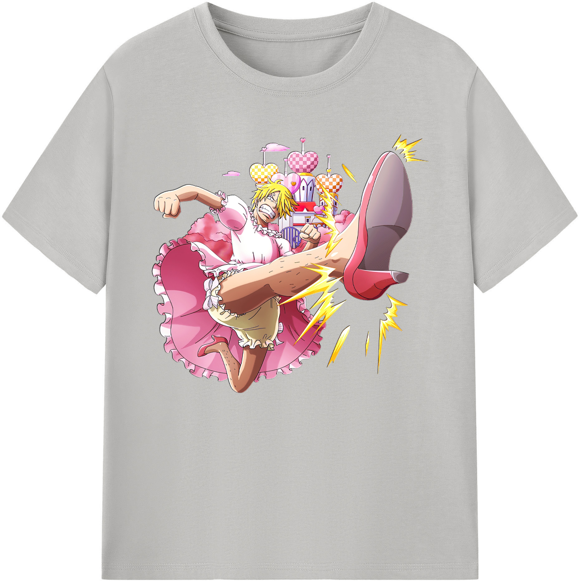 （画像用） ワンピース サンジ ONE PIECE Sanji 綿100％ メンズ半袖Tシャツ｜肌触りやわらか＆通気性