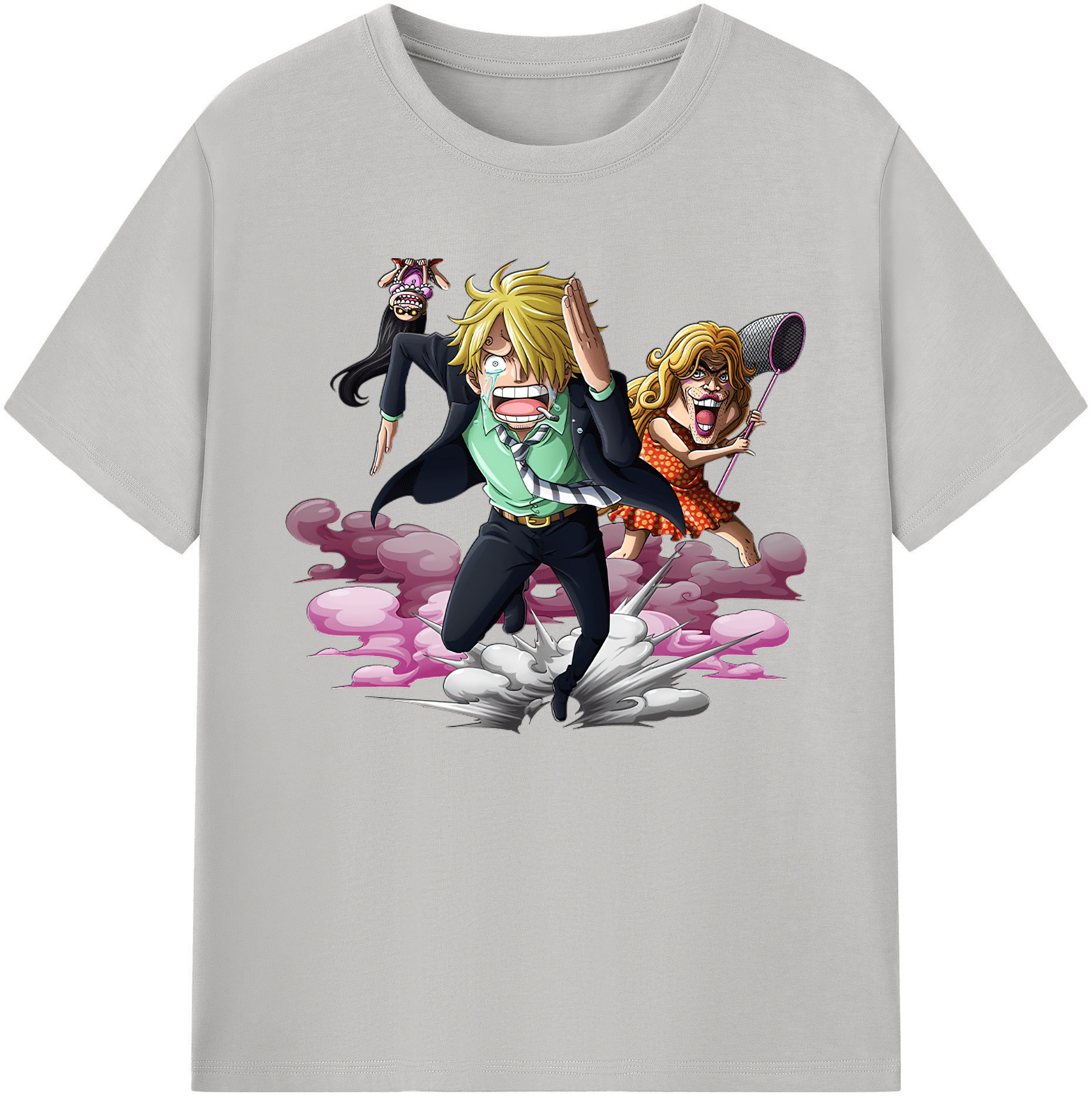 （画像用） ワンピース サンジ ONE PIECE Sanji 綿100％ メンズ半袖Tシャツ｜肌触りやわらか＆通気性