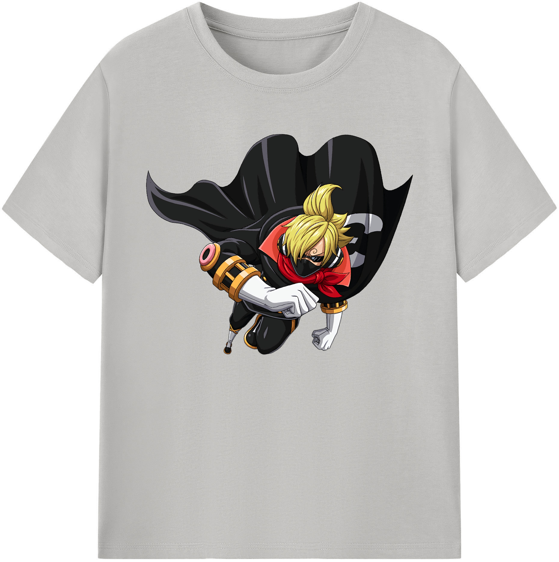 （画像用） ワンピース サンジ ONE PIECE Sanji 綿100％ メンズ半袖Tシャツ｜肌触りやわらか＆通気性