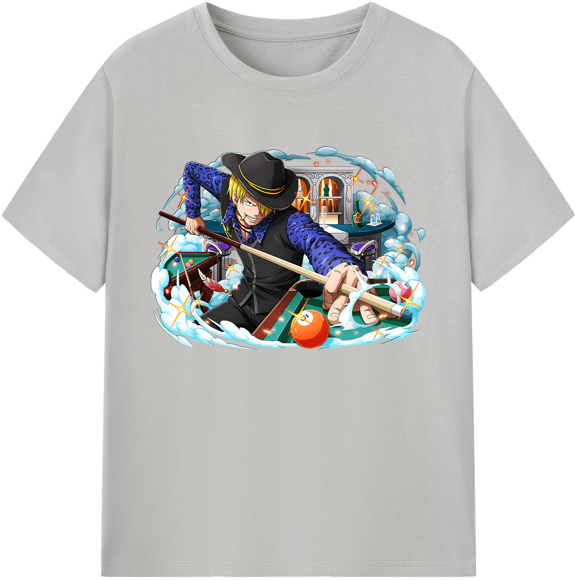 （画像用） ワンピース サンジ ONE PIECE Sanji 綿100％ メンズ半袖Tシャツ｜肌触りやわらか＆通気性