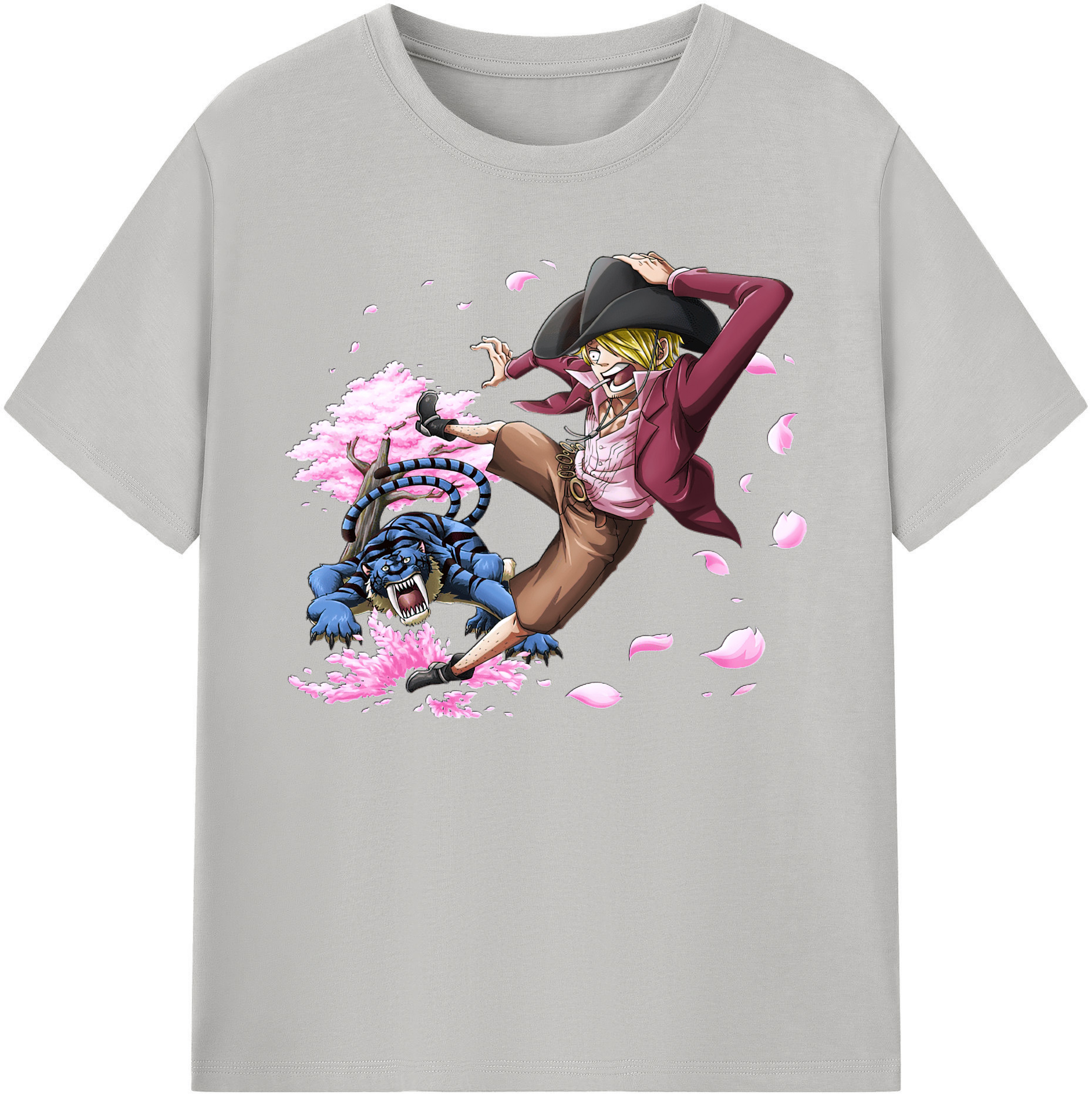 （画像用） ワンピース サンジ ONE PIECE Sanji 綿100％ メンズ半袖Tシャツ｜肌触りやわらか＆通気性