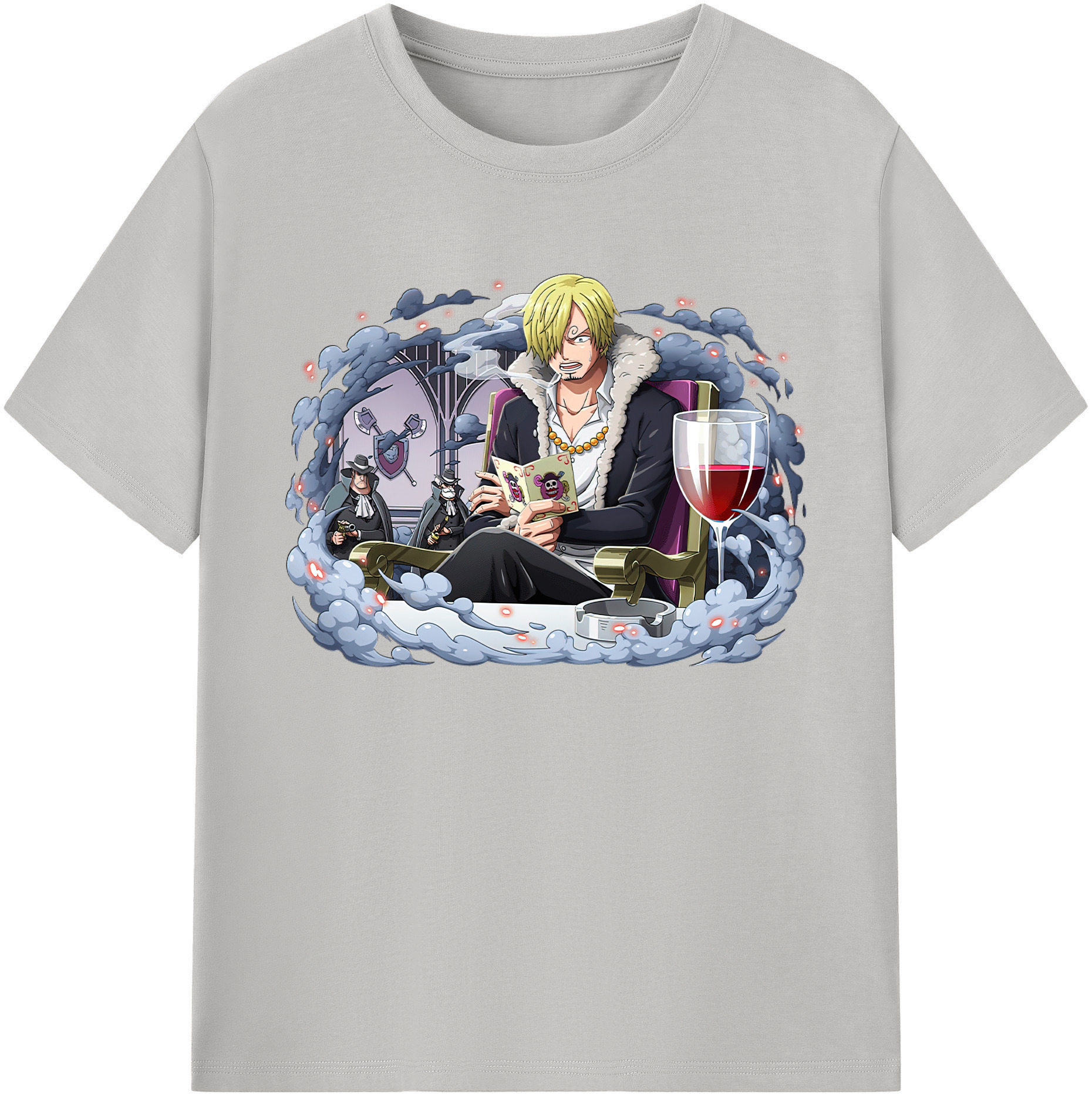 （画像用） ワンピース サンジ ONE PIECE Sanji 綿100％ メンズ半袖Tシャツ｜肌触りやわらか＆通気性