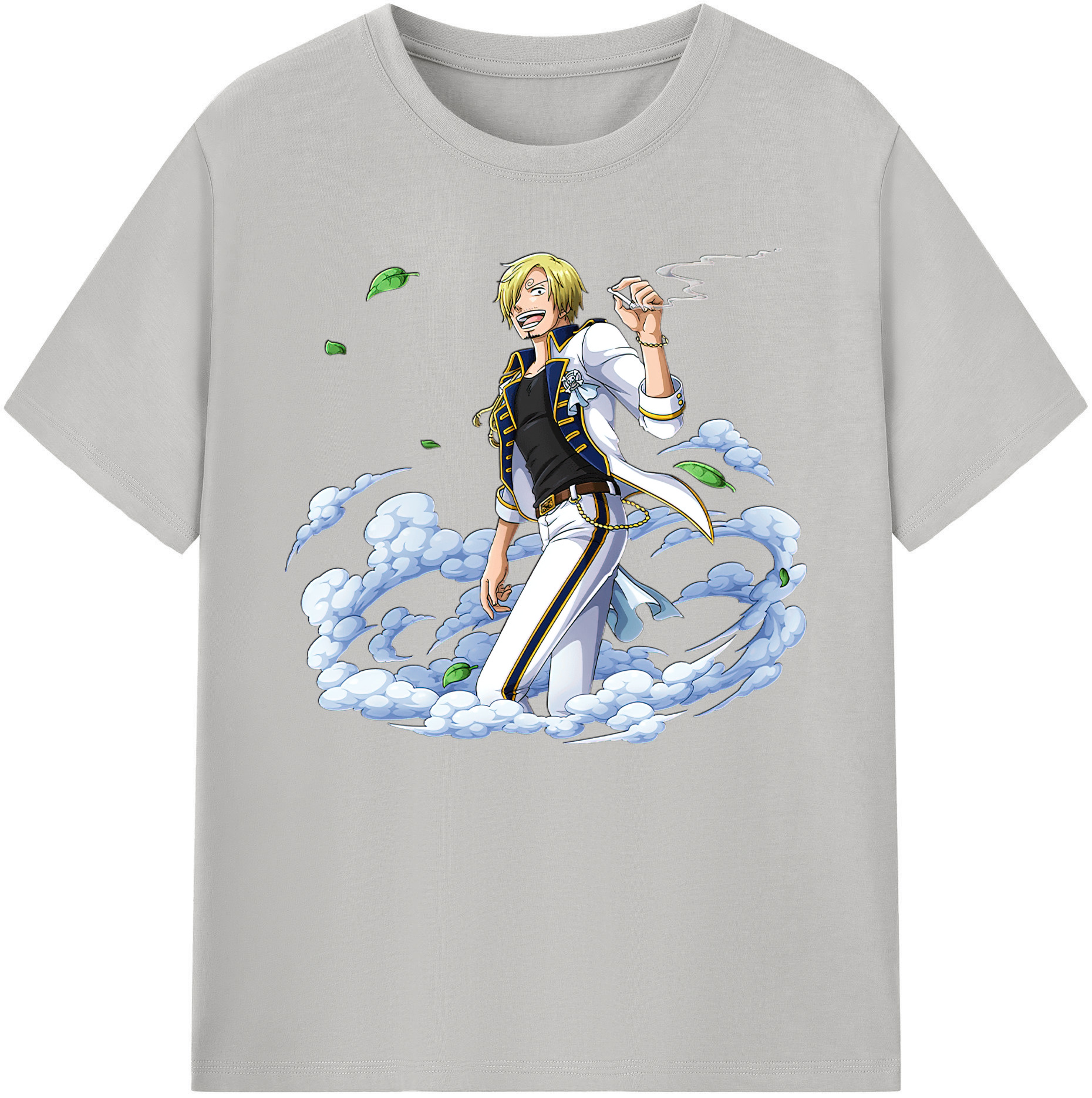 （画像用） ワンピース サンジ ONE PIECE Sanji 綿100％ メンズ半袖Tシャツ｜肌触りやわらか＆通気性