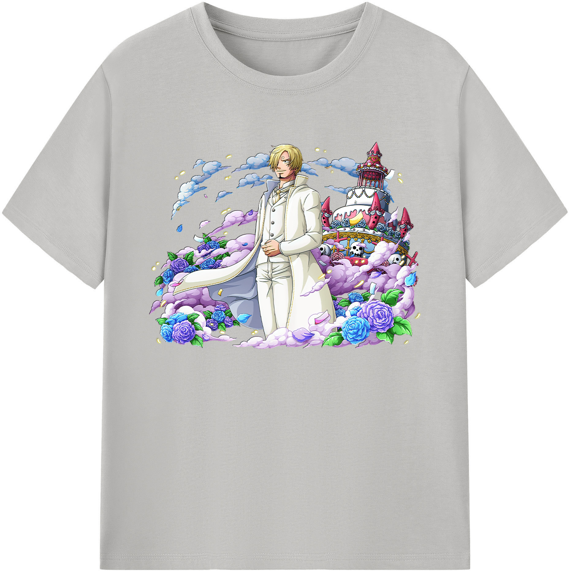 （画像用） ワンピース サンジ ONE PIECE Sanji 綿100％ メンズ半袖Tシャツ｜肌触りやわらか＆通気性