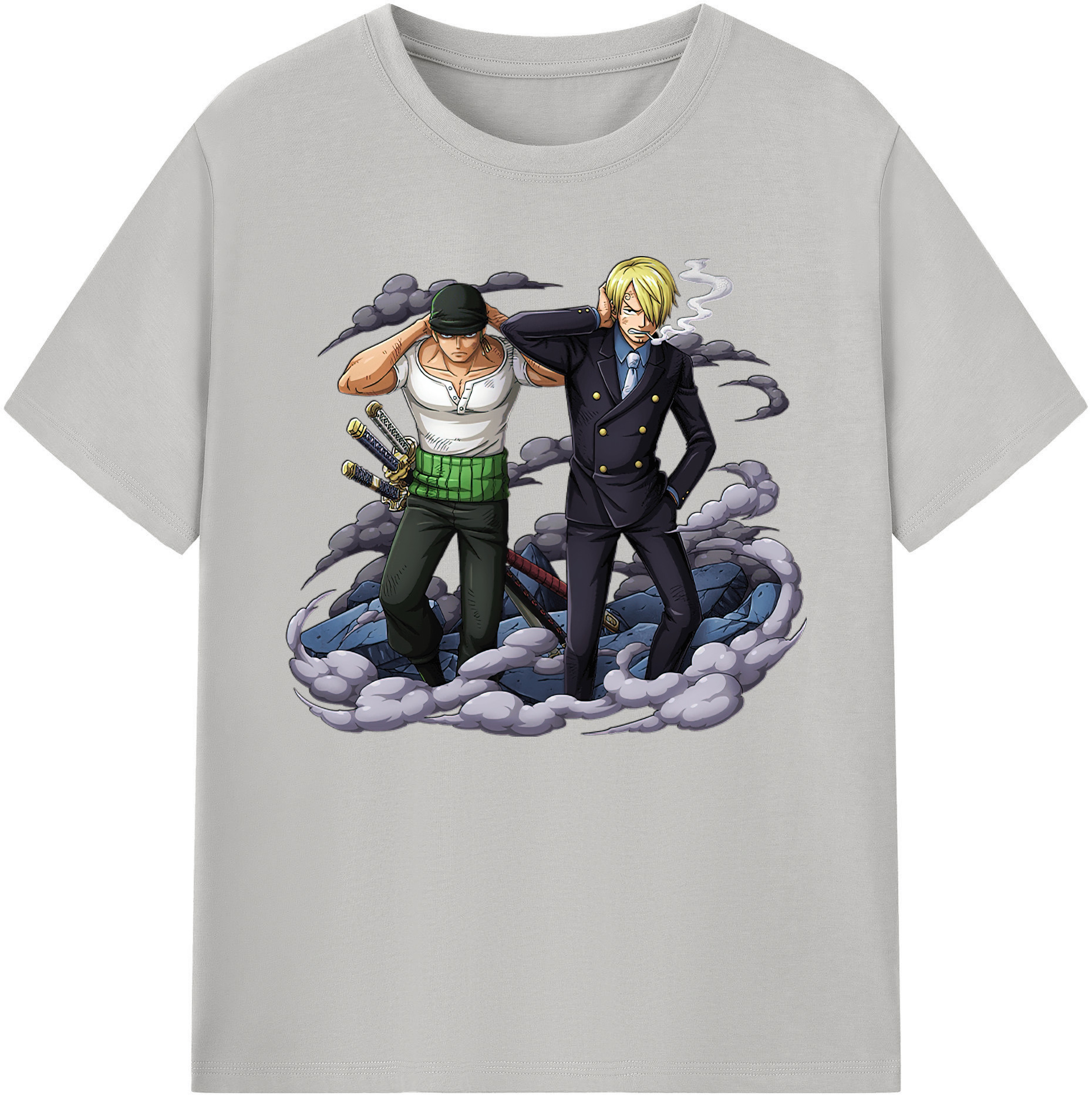 （画像用） ワンピース サンジ ONE PIECE Sanji 綿100％ メンズ半袖Tシャツ｜肌触りやわらか＆通気性