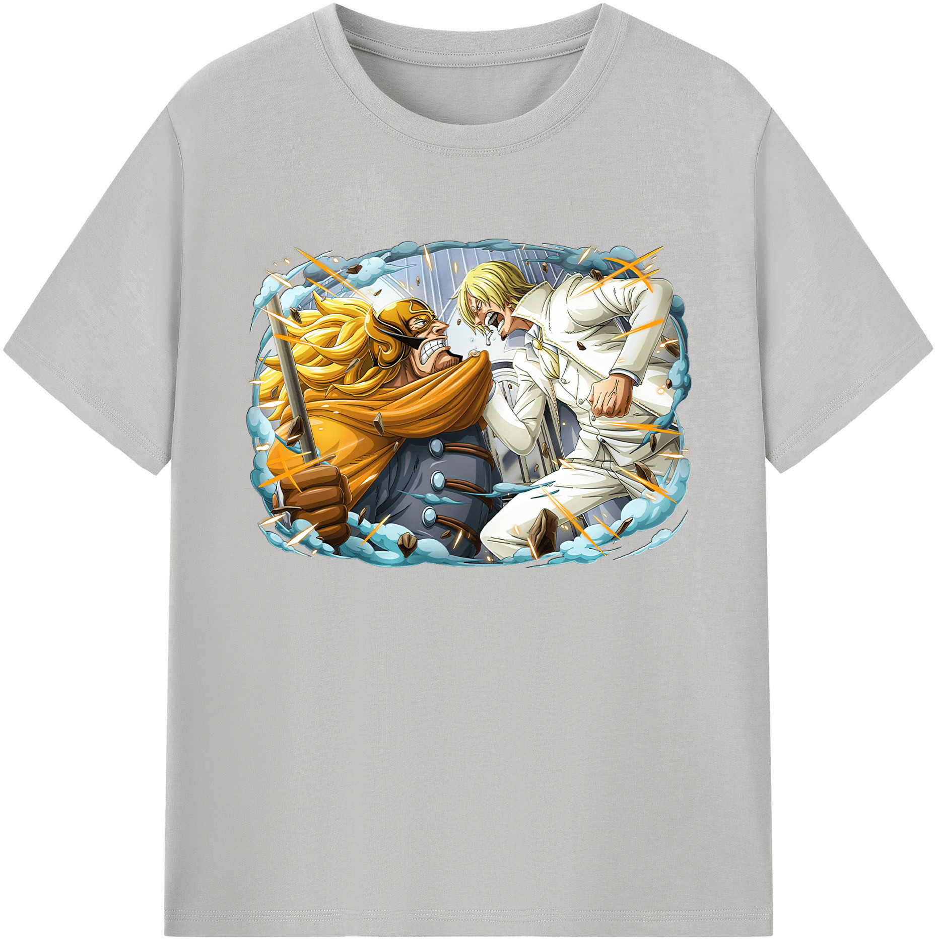 （画像用） ワンピース サンジ ONE PIECE Sanji 綿100％ メンズ半袖Tシャツ｜肌触りやわらか＆通気性