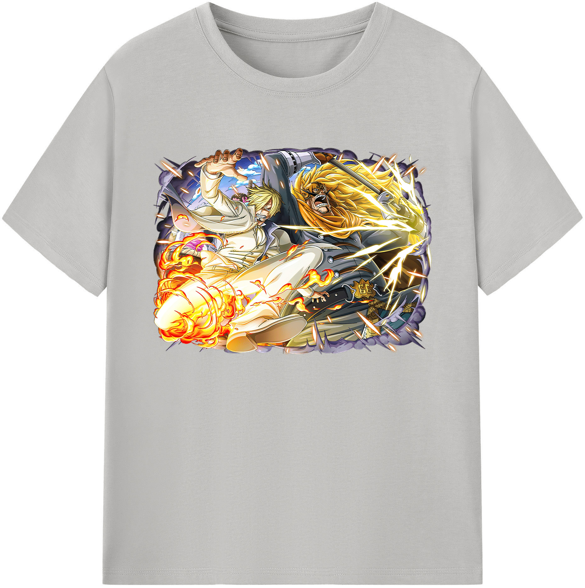 （画像用） ワンピース サンジ ONE PIECE Sanji 綿100％ メンズ半袖Tシャツ｜肌触りやわらか＆通気性