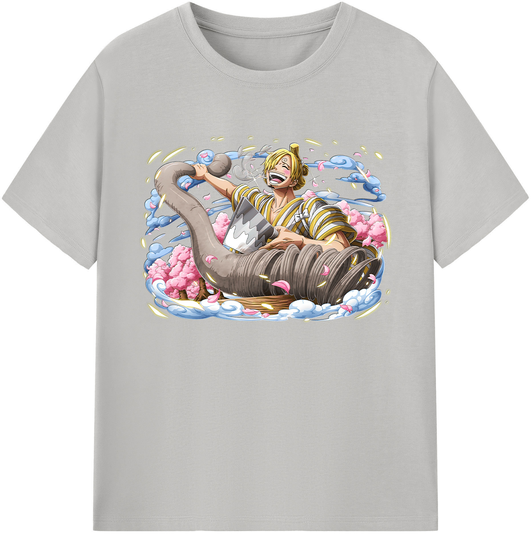 （画像用） ワンピース サンジ ONE PIECE Sanji 綿100％ メンズ半袖Tシャツ｜肌触りやわらか＆通気性