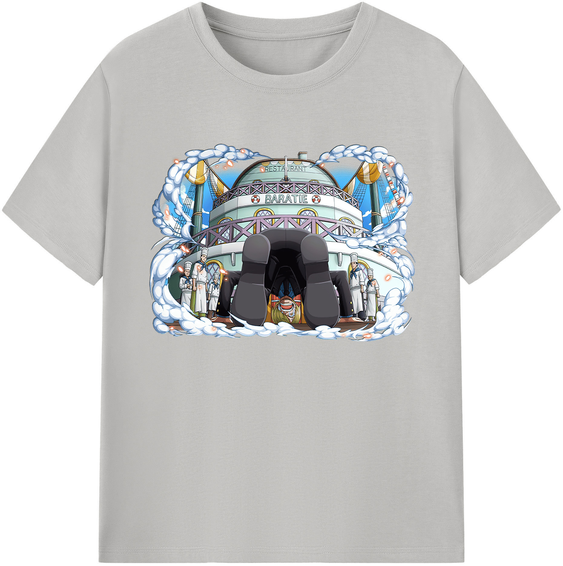 （画像用） ワンピース サンジ ONE PIECE Sanji 綿100％ メンズ半袖Tシャツ｜肌触りやわらか＆通気性