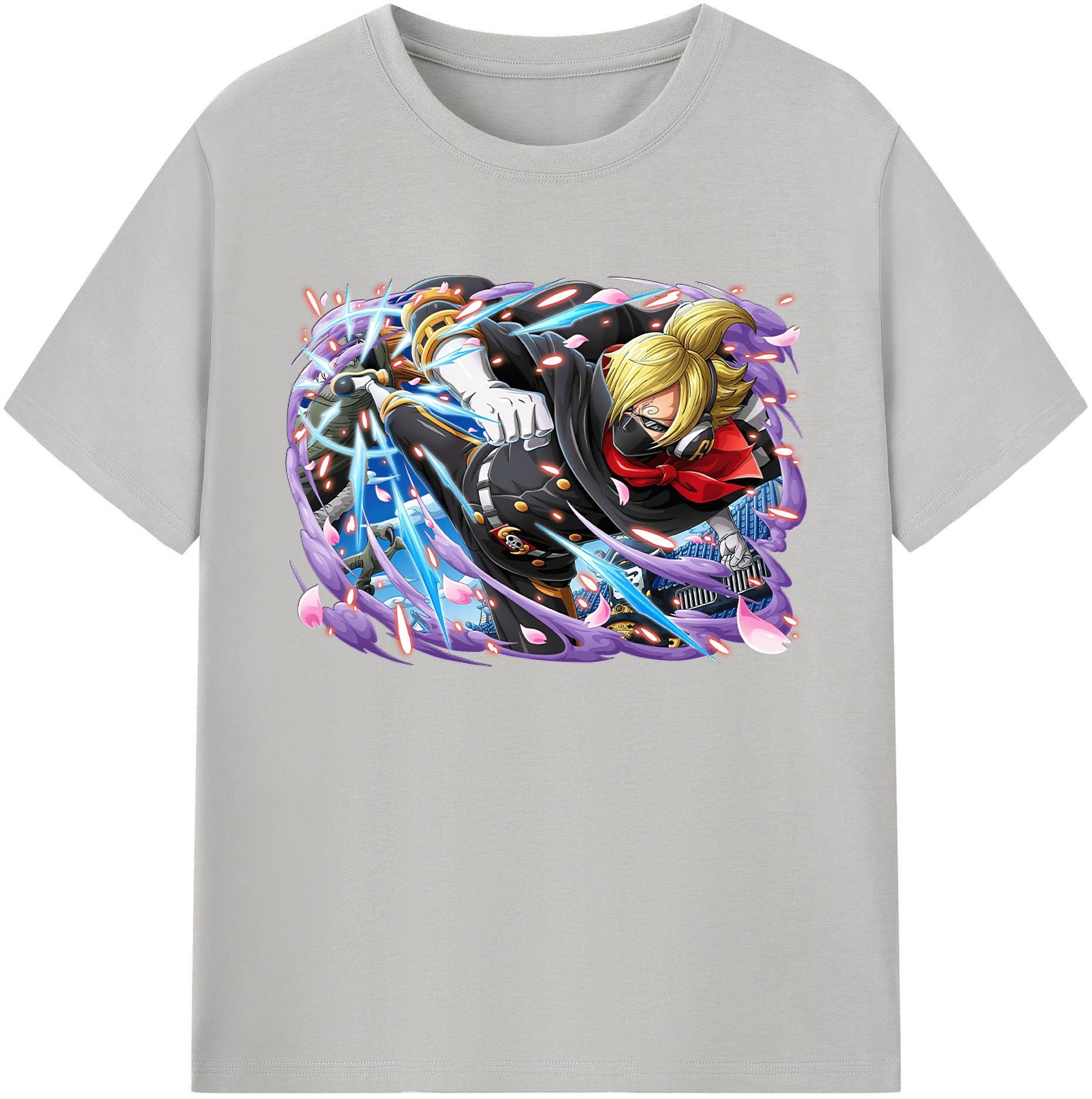（画像用） ワンピース サンジ ONE PIECE Sanji 綿100％ メンズ半袖Tシャツ｜肌触りやわらか＆通気性