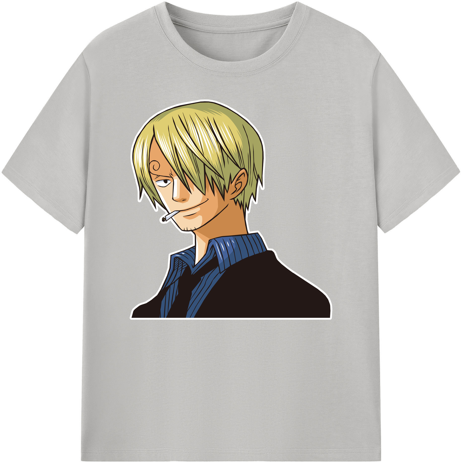（画像用） ワンピース サンジ ONE PIECE Sanji 綿100％ メンズ半袖Tシャツ｜肌触りやわらか＆通気性