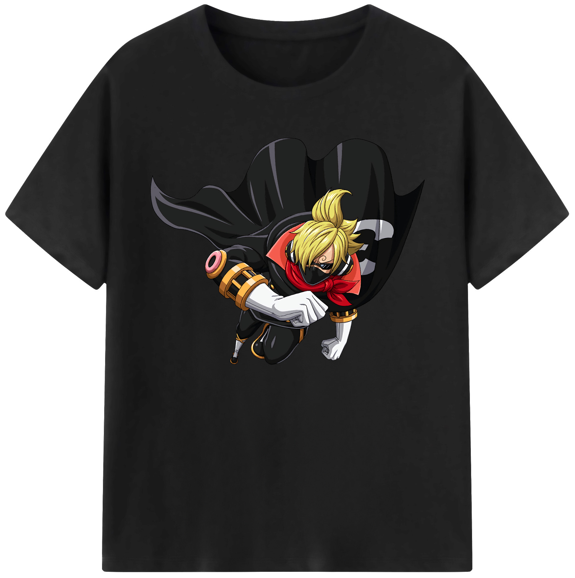 （画像用） ワンピース サンジ ONE PIECE Sanji 綿100％ メンズ半袖Tシャツ｜肌触りやわらか＆通気性