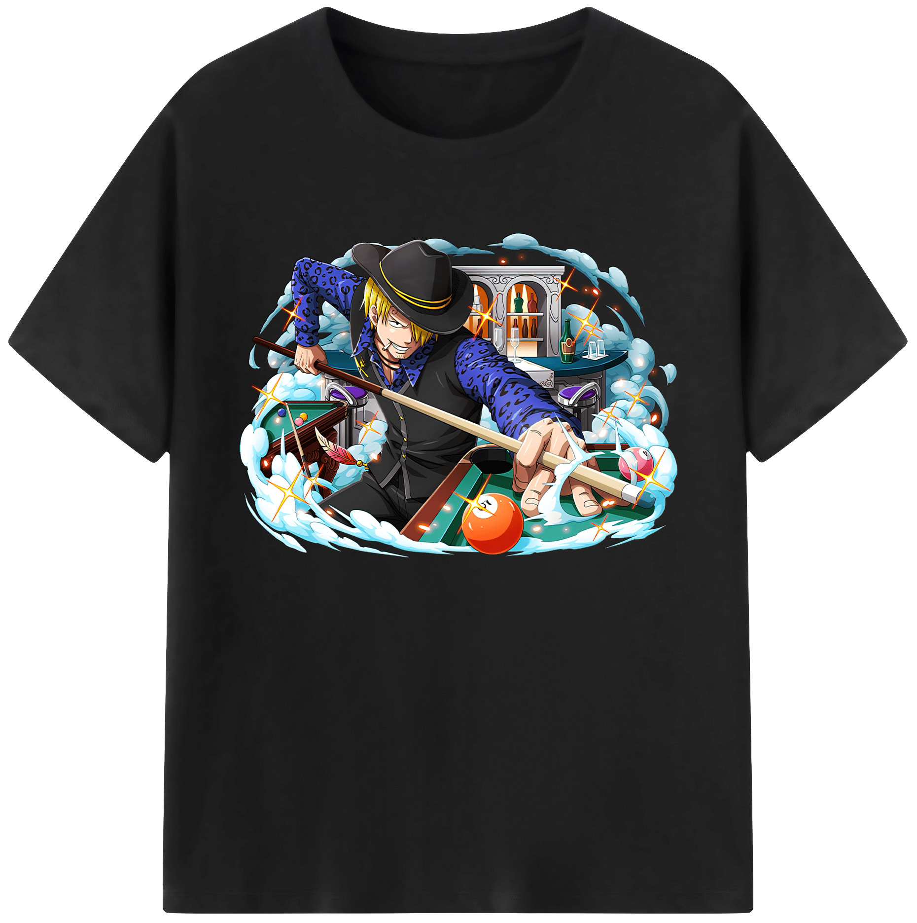 （画像用） ワンピース サンジ ONE PIECE Sanji 綿100％ メンズ半袖Tシャツ｜肌触りやわらか＆通気性