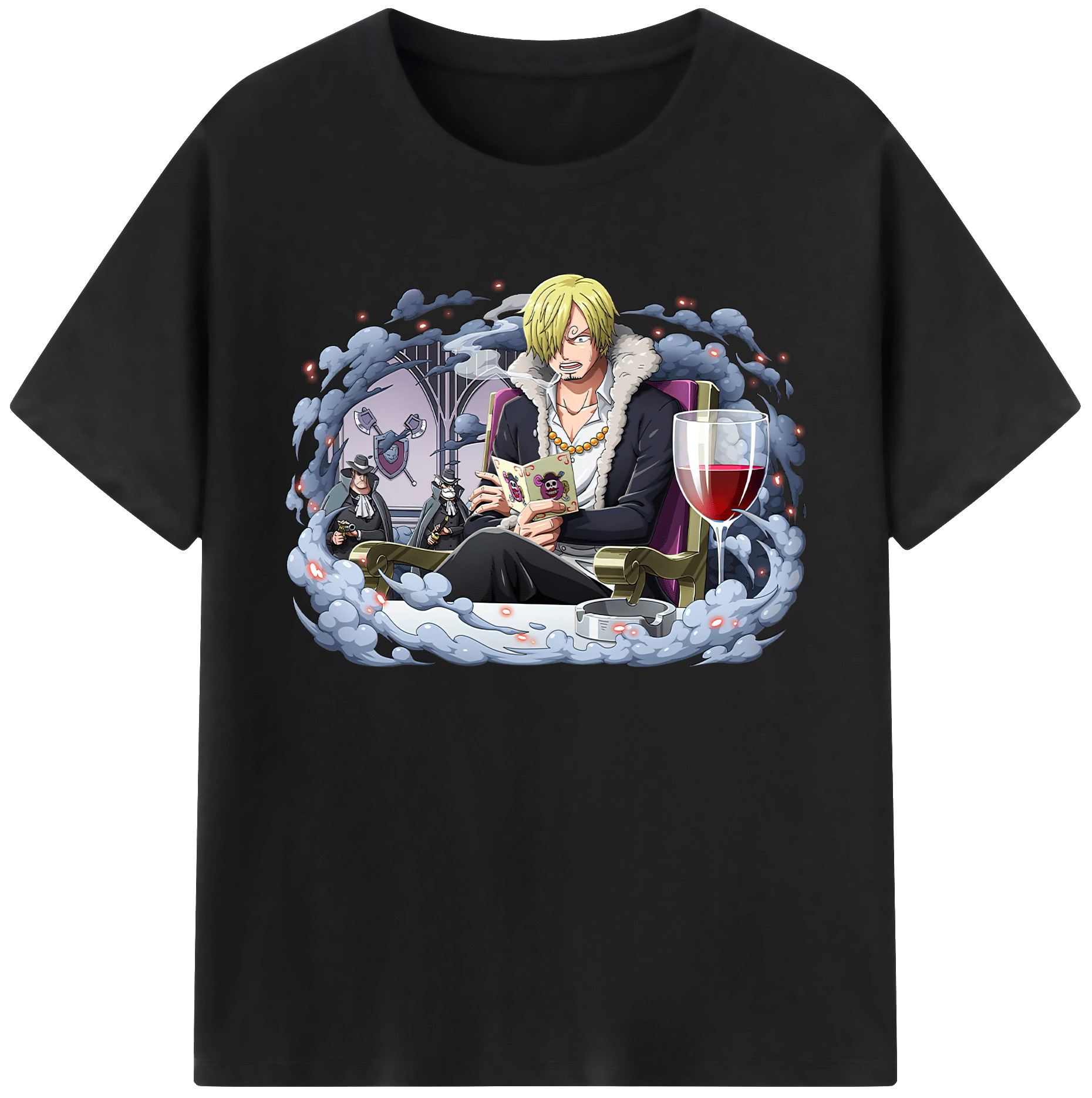 （画像用） ワンピース サンジ ONE PIECE Sanji 綿100％ メンズ半袖Tシャツ｜肌触りやわらか＆通気性