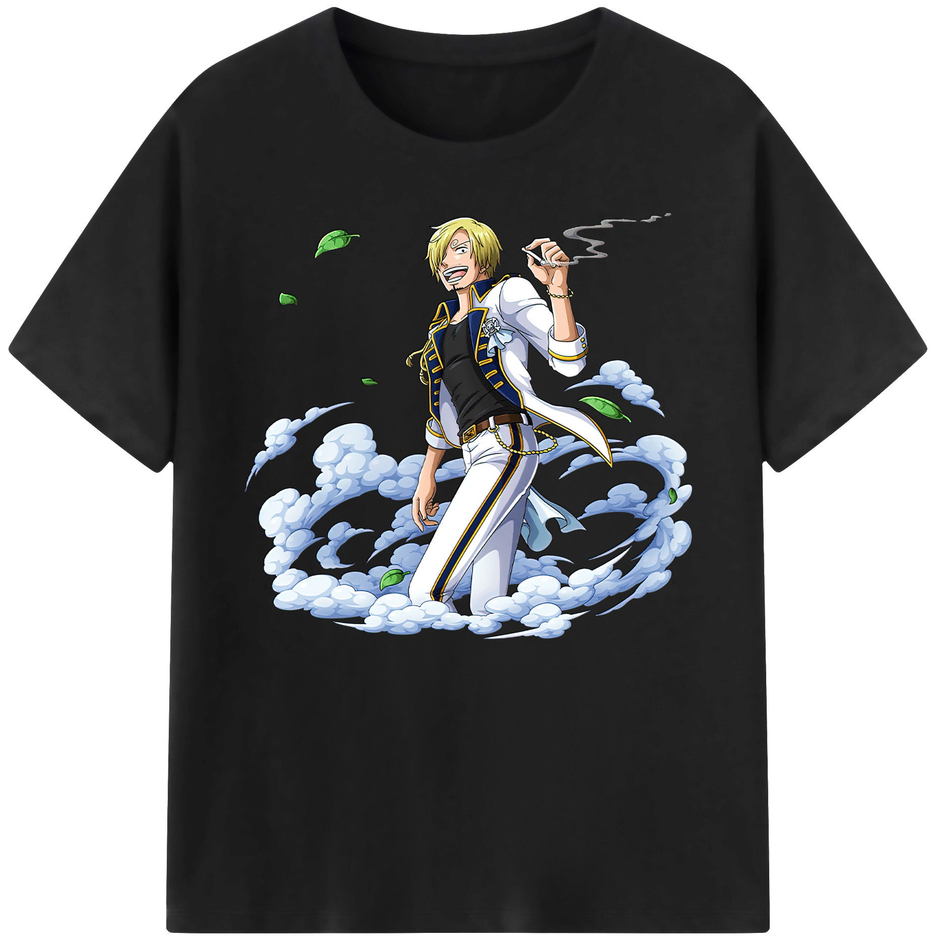 （画像用） ワンピース サンジ ONE PIECE Sanji 綿100％ メンズ半袖Tシャツ｜肌触りやわらか＆通気性