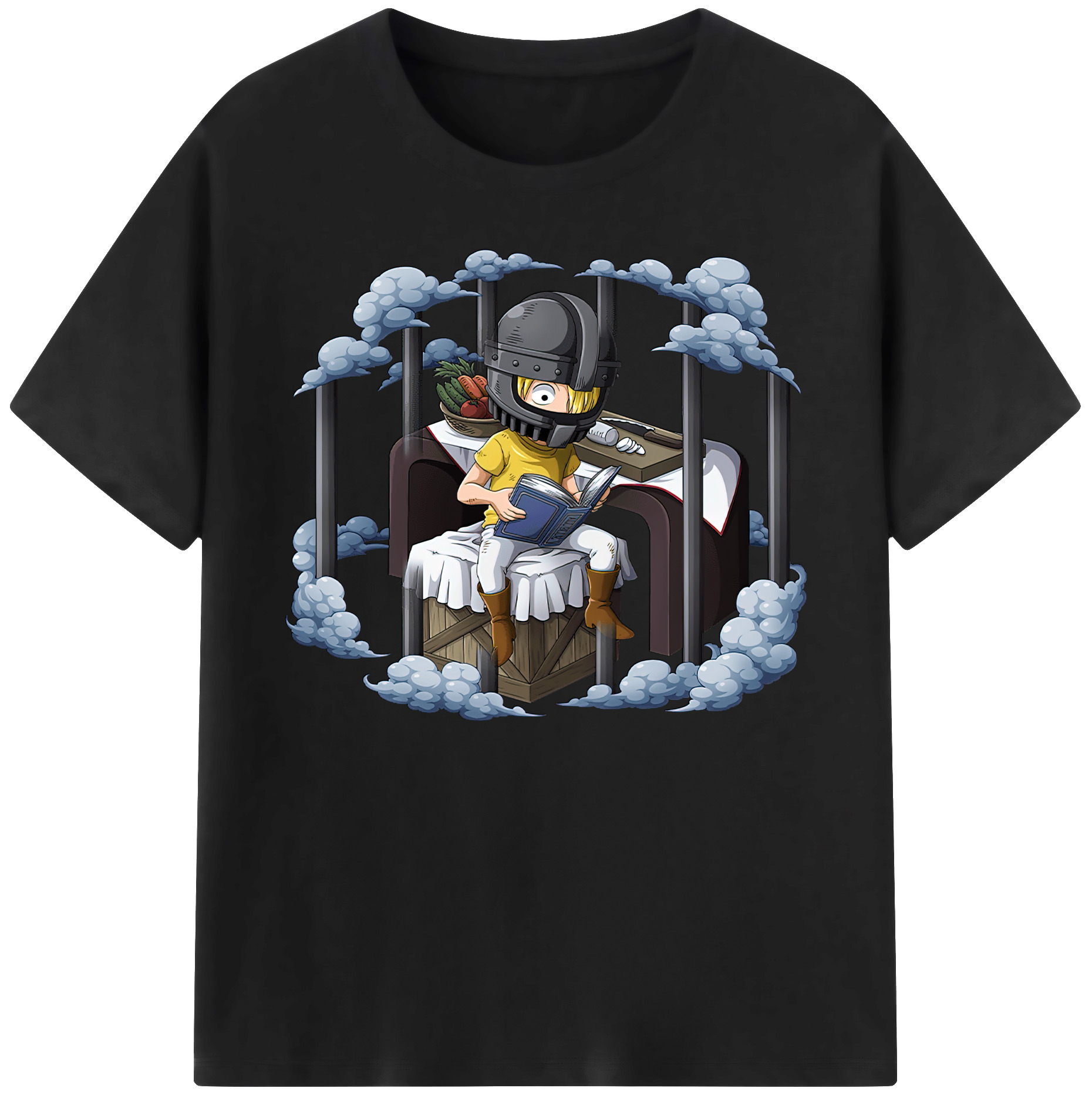 （画像用） ワンピース サンジ ONE PIECE Sanji 綿100％ メンズ半袖Tシャツ｜肌触りやわらか＆通気性