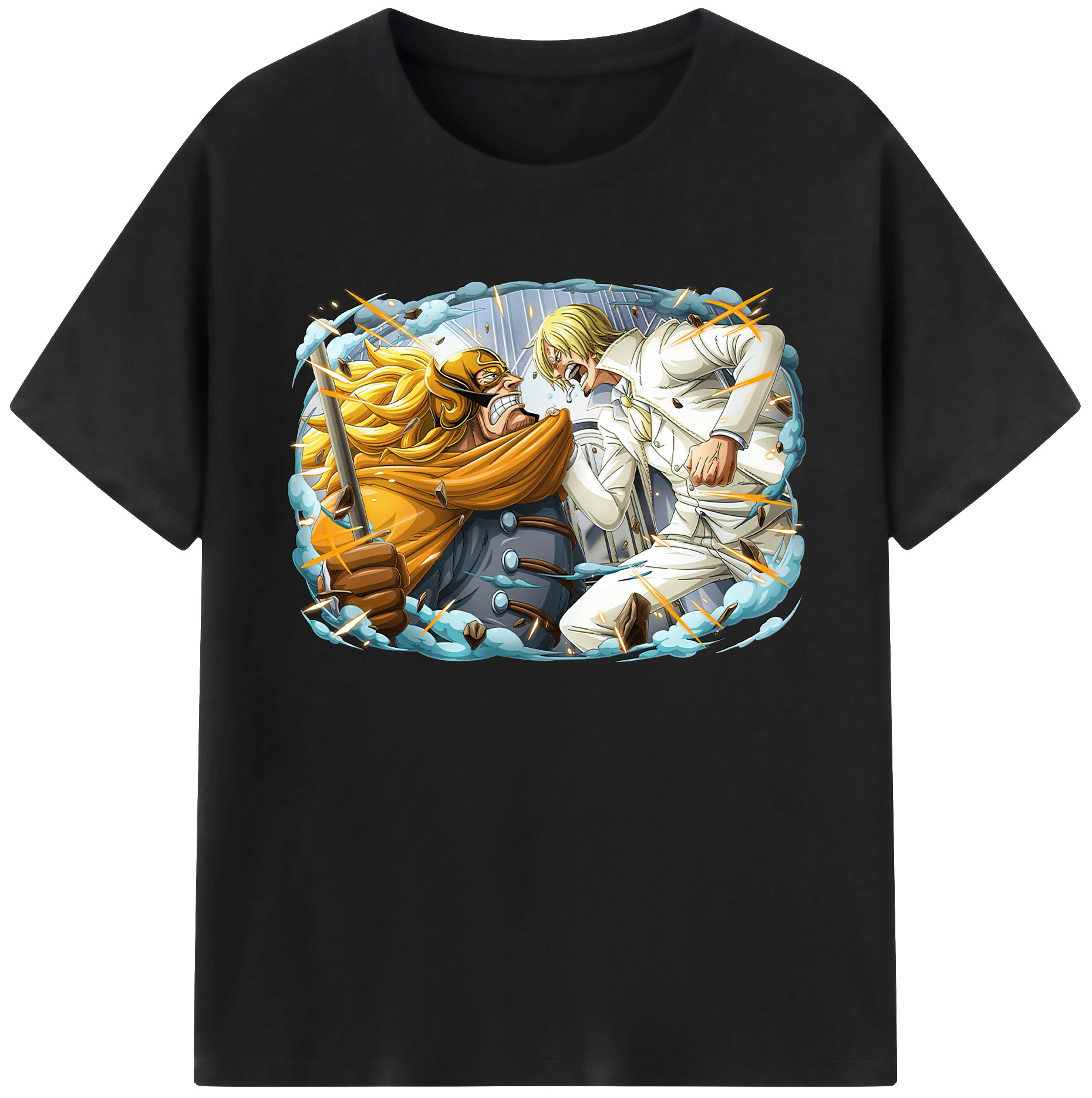 （画像用） ワンピース サンジ ONE PIECE Sanji 綿100％ メンズ半袖Tシャツ｜肌触りやわらか＆通気性