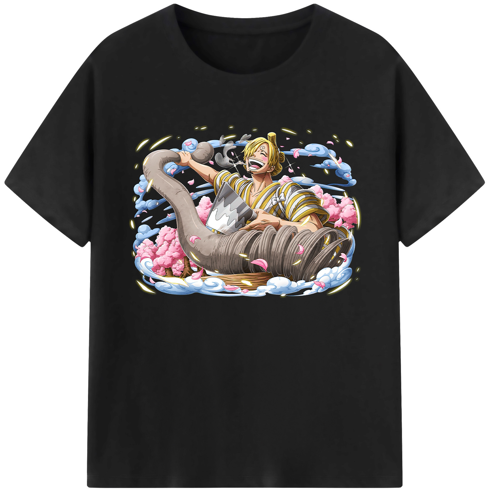 （画像用） ワンピース サンジ ONE PIECE Sanji 綿100％ メンズ半袖Tシャツ｜肌触りやわらか＆通気性