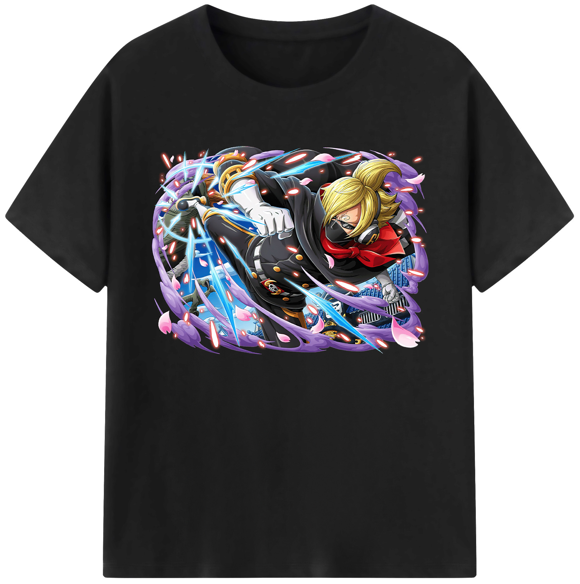 （画像用） ワンピース サンジ ONE PIECE Sanji 綿100％ メンズ半袖Tシャツ｜肌触りやわらか＆通気性