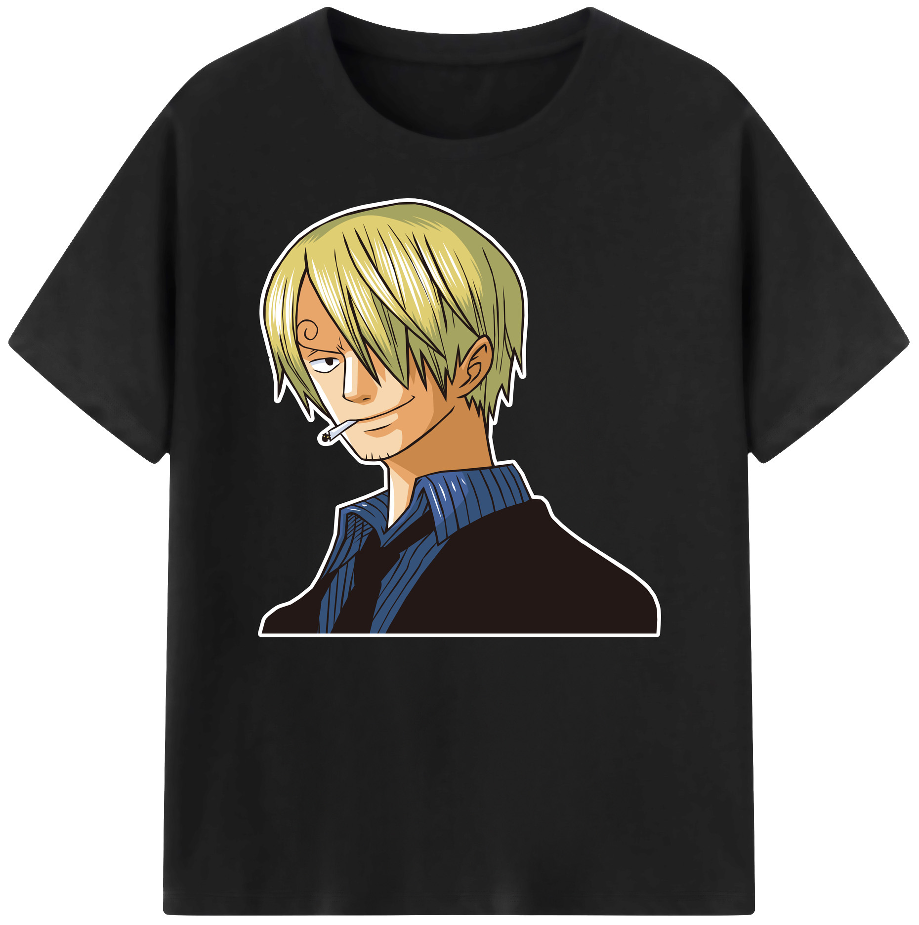 （画像用） ワンピース サンジ ONE PIECE Sanji 綿100％ メンズ半袖Tシャツ｜肌触りやわらか＆通気性