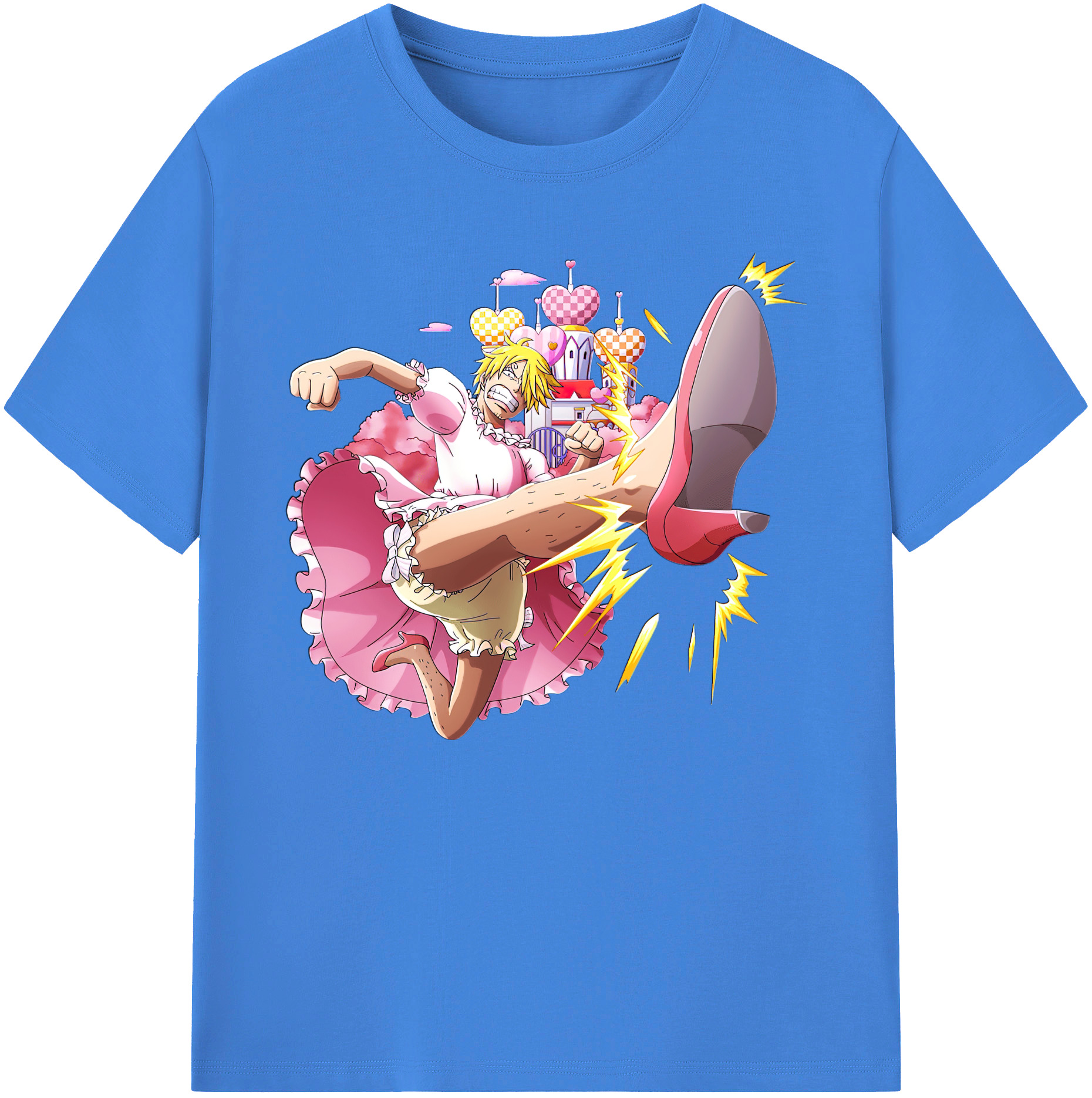 （画像用） ワンピース サンジ ONE PIECE Sanji 綿100％ メンズ半袖Tシャツ｜肌触りやわらか＆通気性
