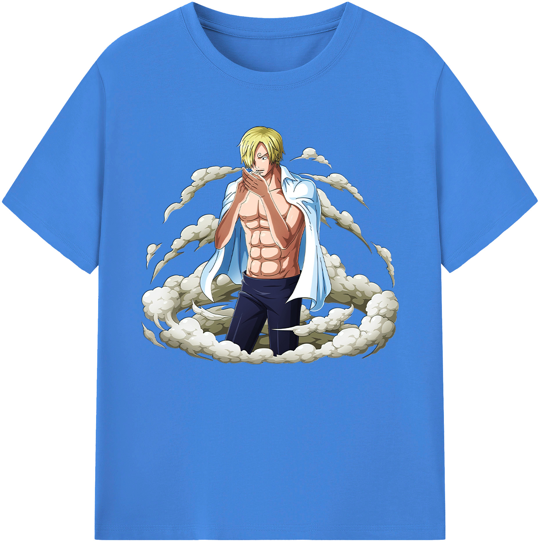 （画像用） ワンピース サンジ ONE PIECE Sanji 綿100％ メンズ半袖Tシャツ｜肌触りやわらか＆通気性