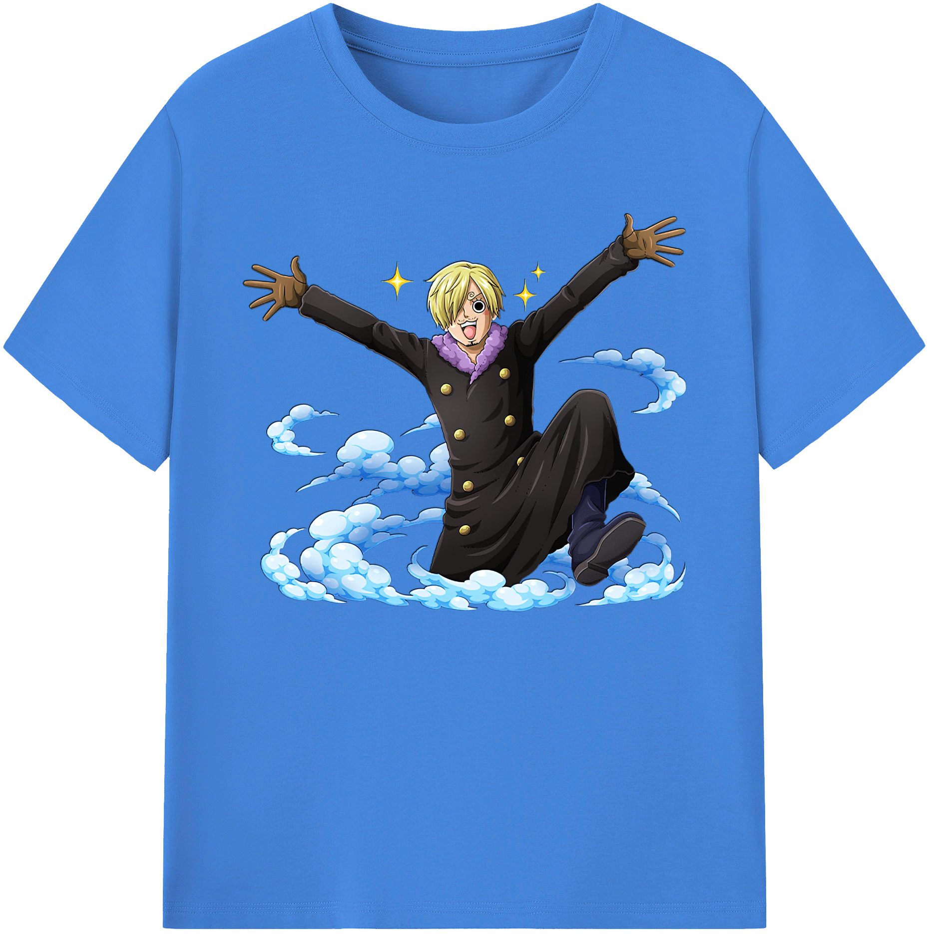 （画像用） ワンピース サンジ ONE PIECE Sanji 綿100％ メンズ半袖Tシャツ｜肌触りやわらか＆通気性