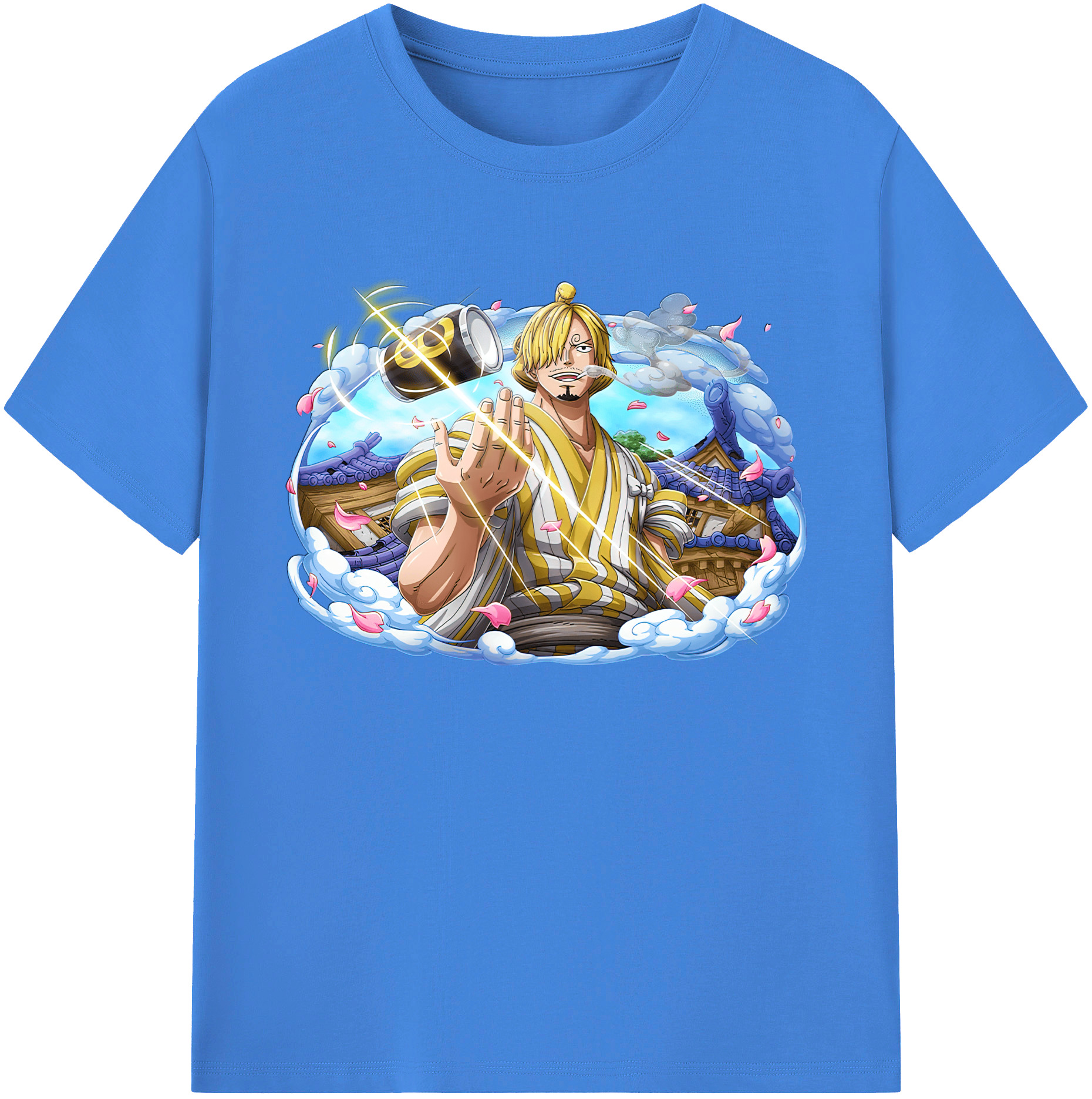 （画像用） ワンピース サンジ ONE PIECE Sanji 綿100％ メンズ半袖Tシャツ｜肌触りやわらか＆通気性