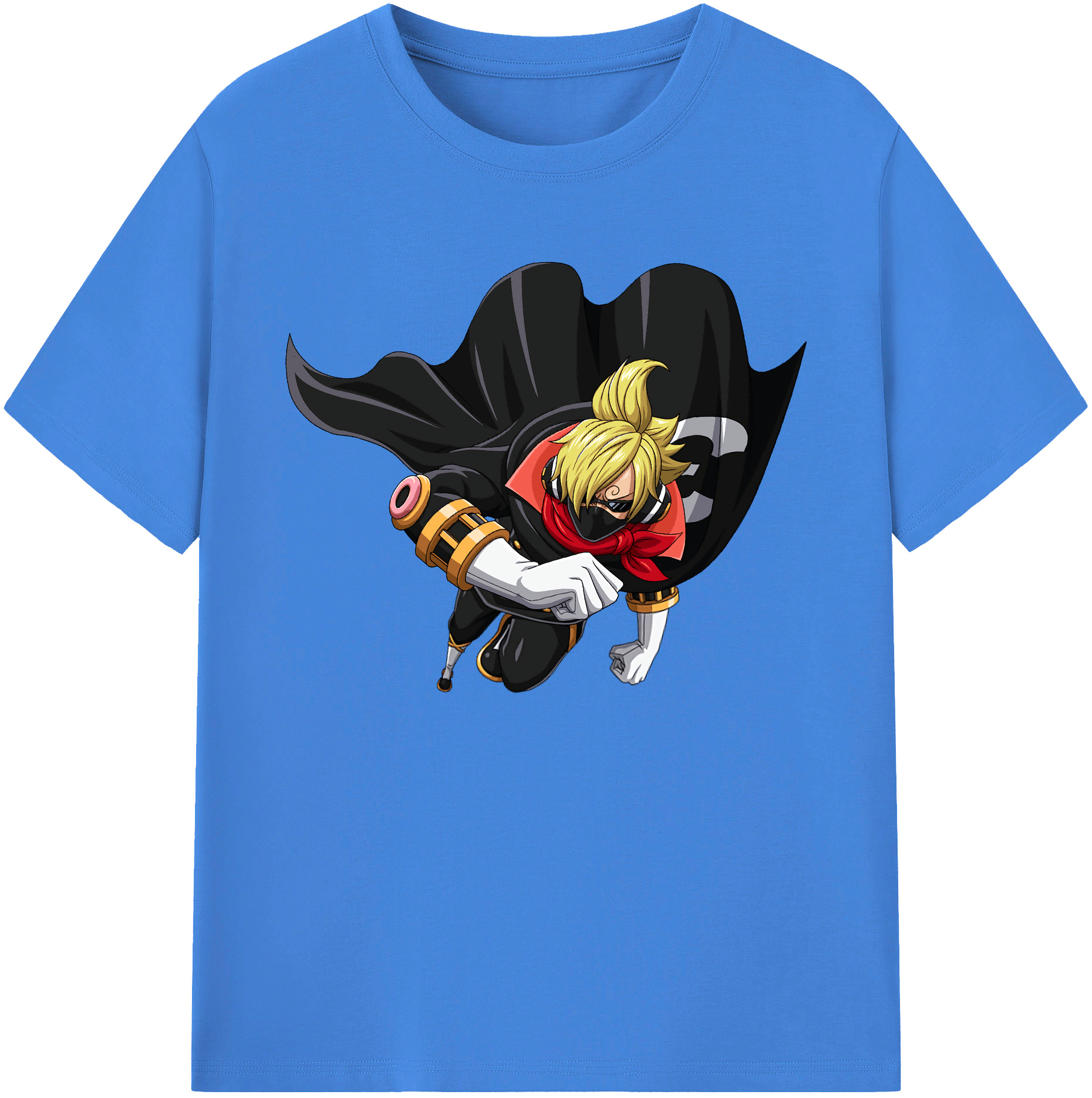（画像用） ワンピース サンジ ONE PIECE Sanji 綿100％ メンズ半袖Tシャツ｜肌触りやわらか＆通気性