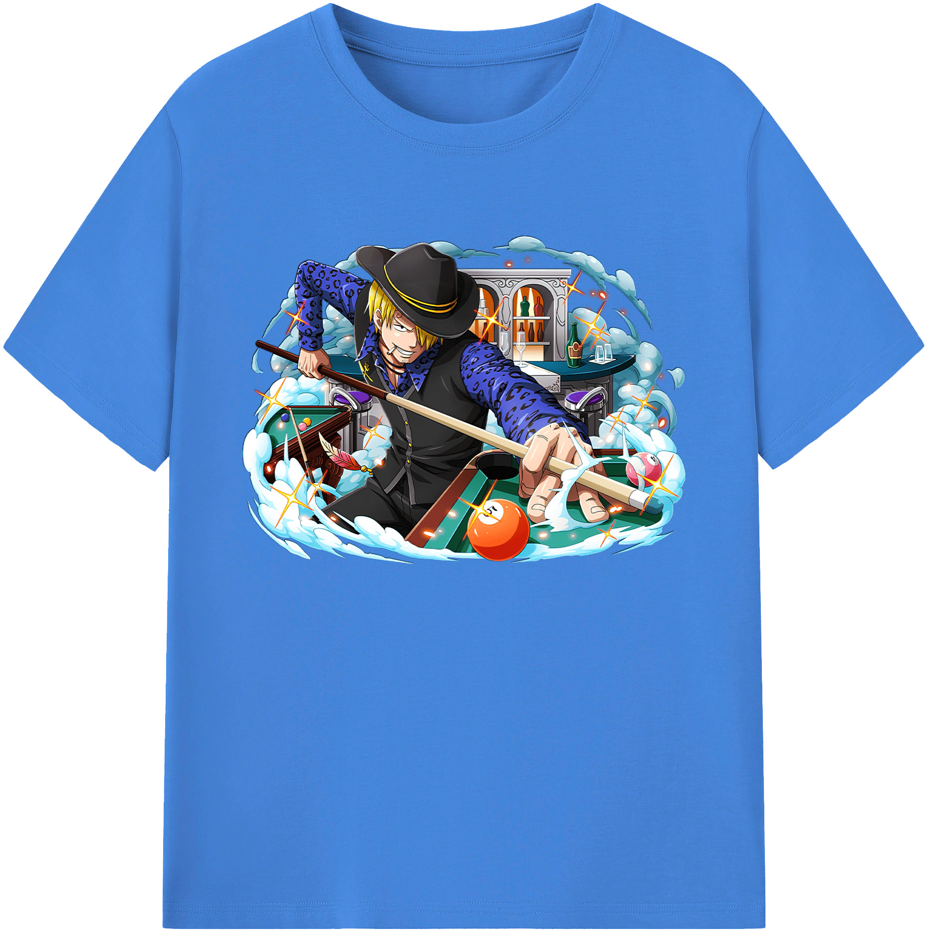 （画像用） ワンピース サンジ ONE PIECE Sanji 綿100％ メンズ半袖Tシャツ｜肌触りやわらか＆通気性