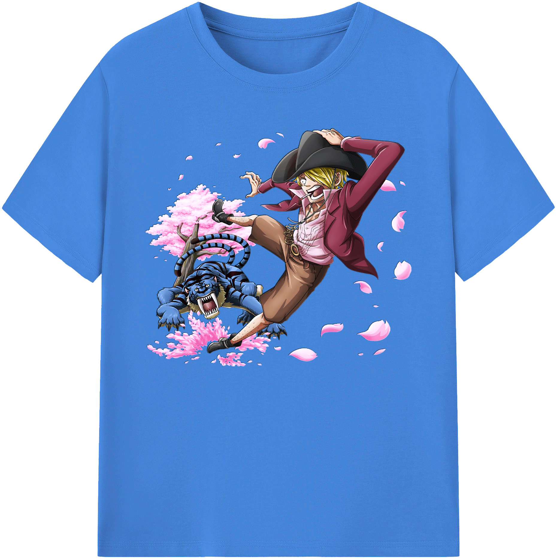 （画像用） ワンピース サンジ ONE PIECE Sanji 綿100％ メンズ半袖Tシャツ｜肌触りやわらか＆通気性