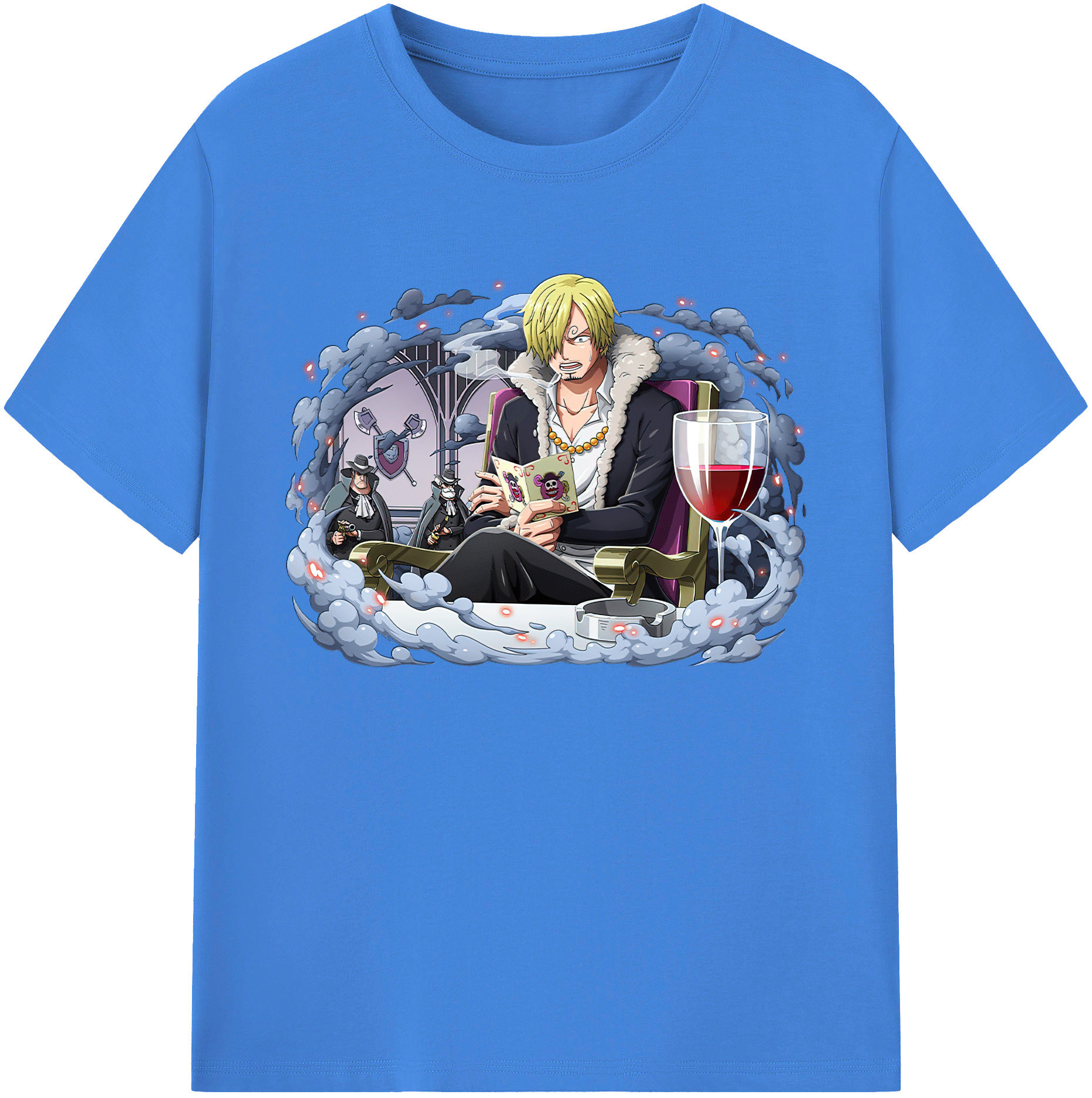 （画像用） ワンピース サンジ ONE PIECE Sanji 綿100％ メンズ半袖Tシャツ｜肌触りやわらか＆通気性